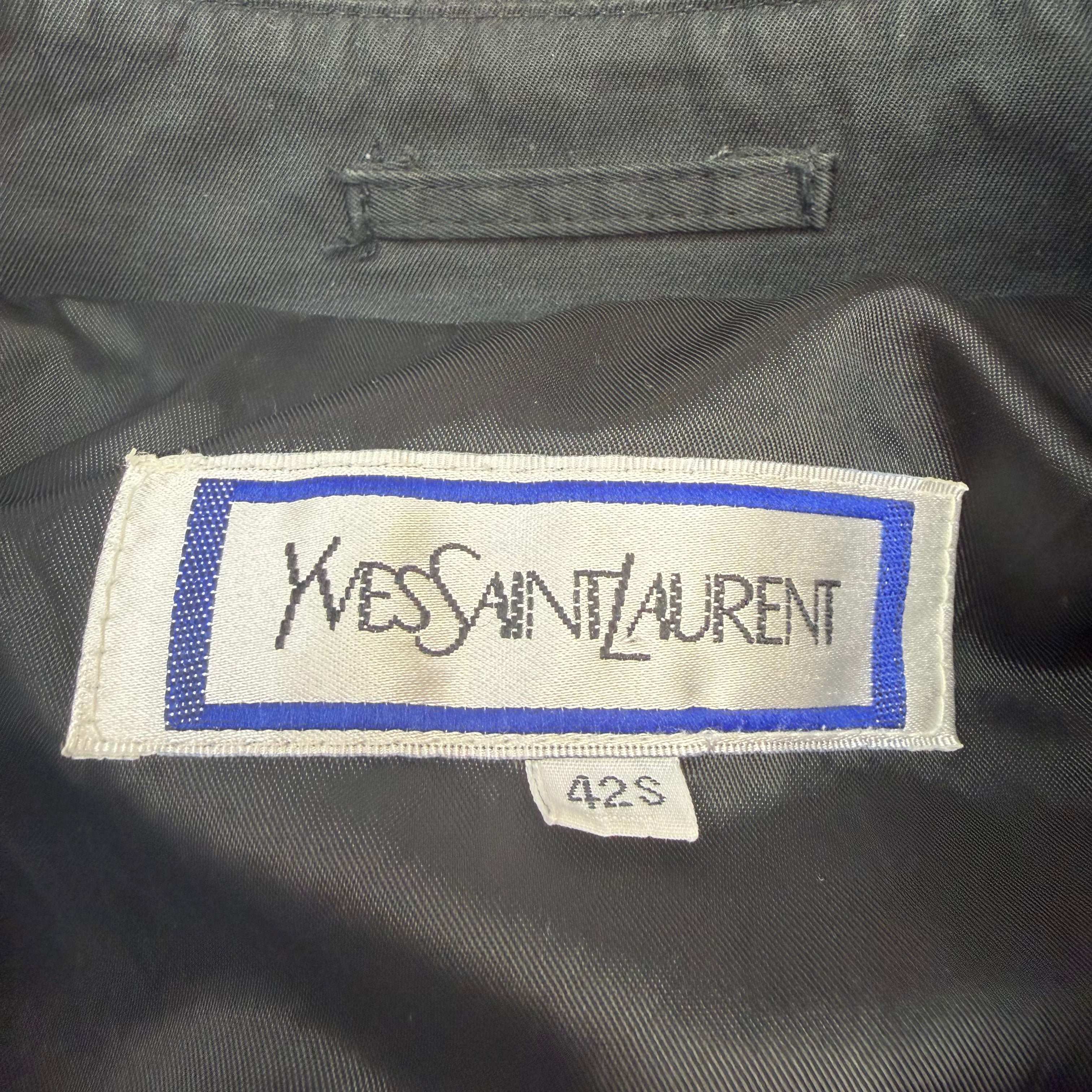 Vintage Yves Saint Laurent Trench Coat Black