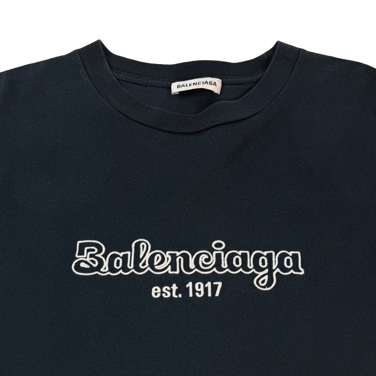 Balenciaga Established Logo T-Shirt Navy