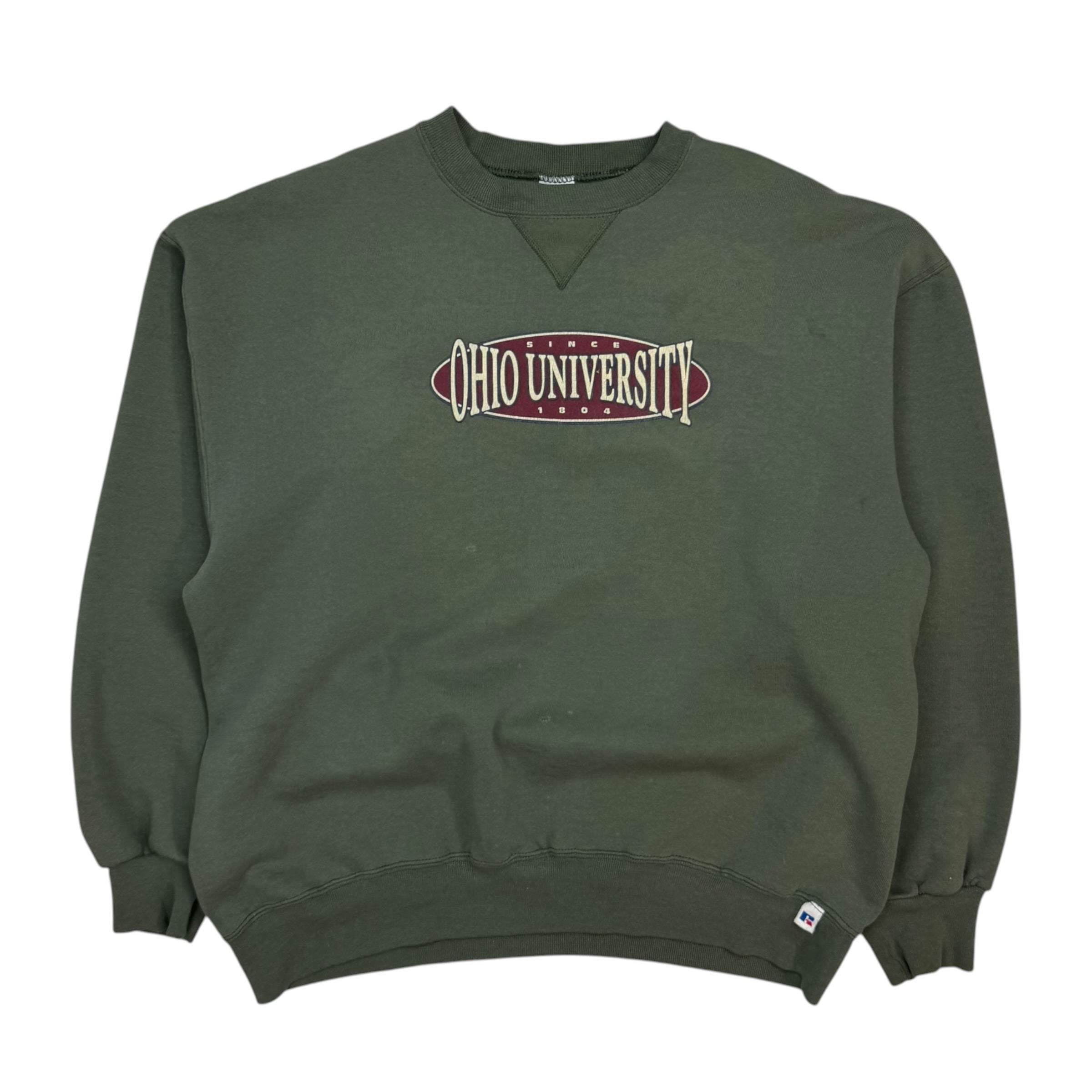 Vintage Ohio University Crewneck Olive Green