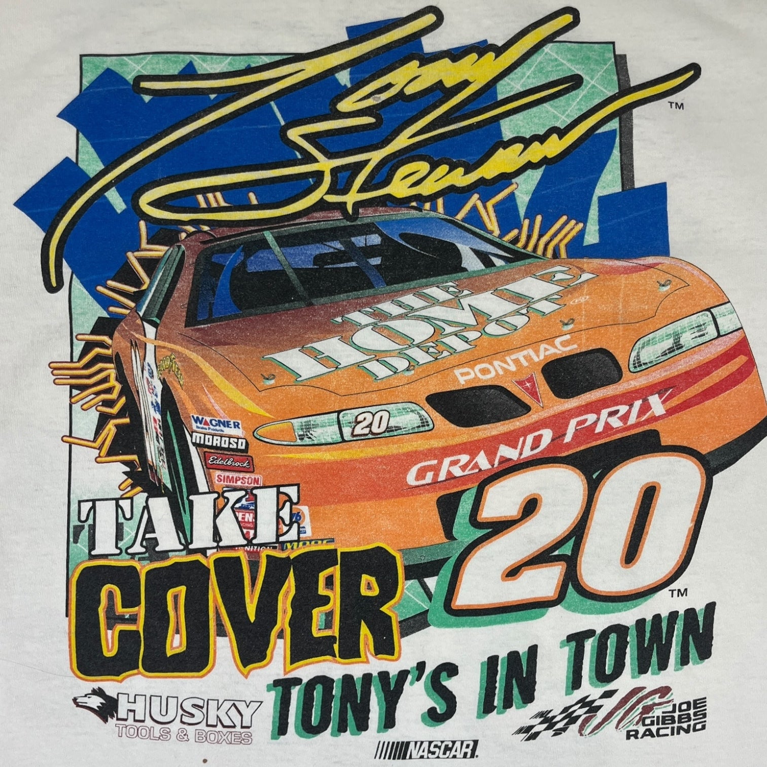 Vintage 1999 Tony Stewart “Hammer It Home” Nascar T-Shirt White