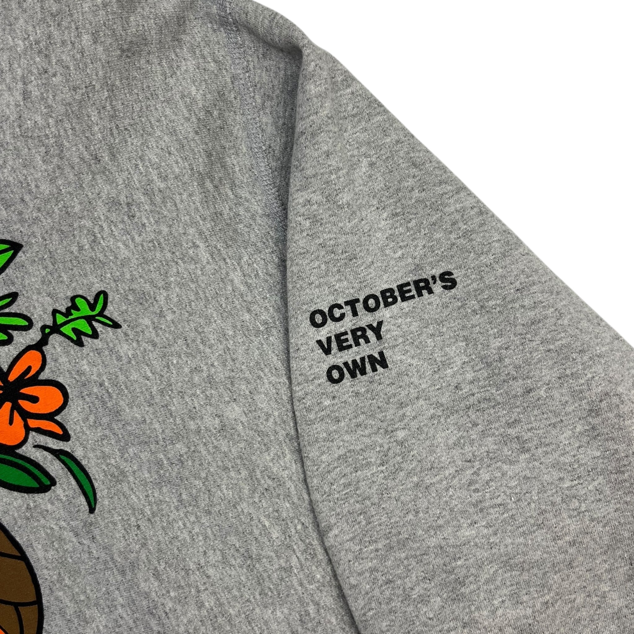 OVO Flower Plant Hoodie Grey