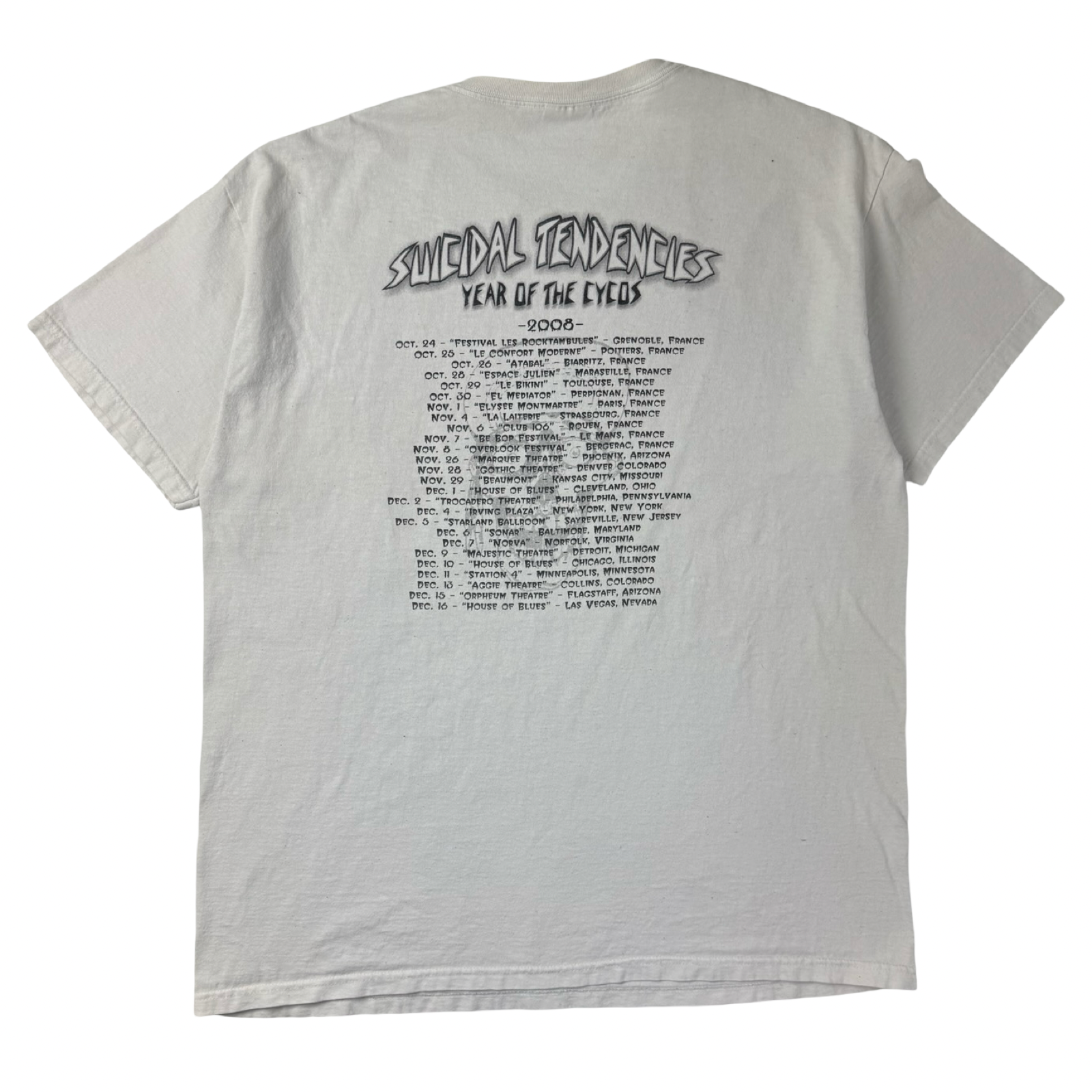 2008 Suicidal Tendencies ‘Year of the Cycos’ Tour T-Shirt