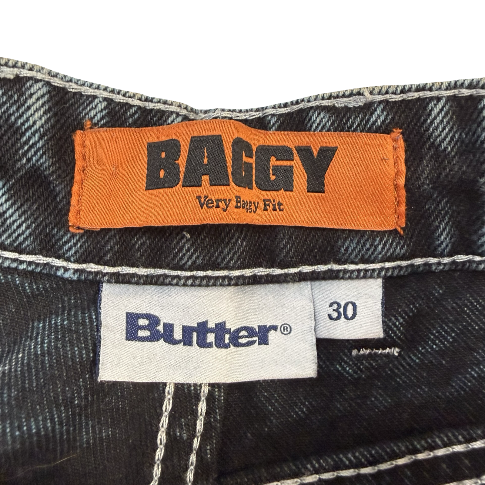 Butter Baggy Very Baggy Fit Denim Pants Indigo Acid Wash