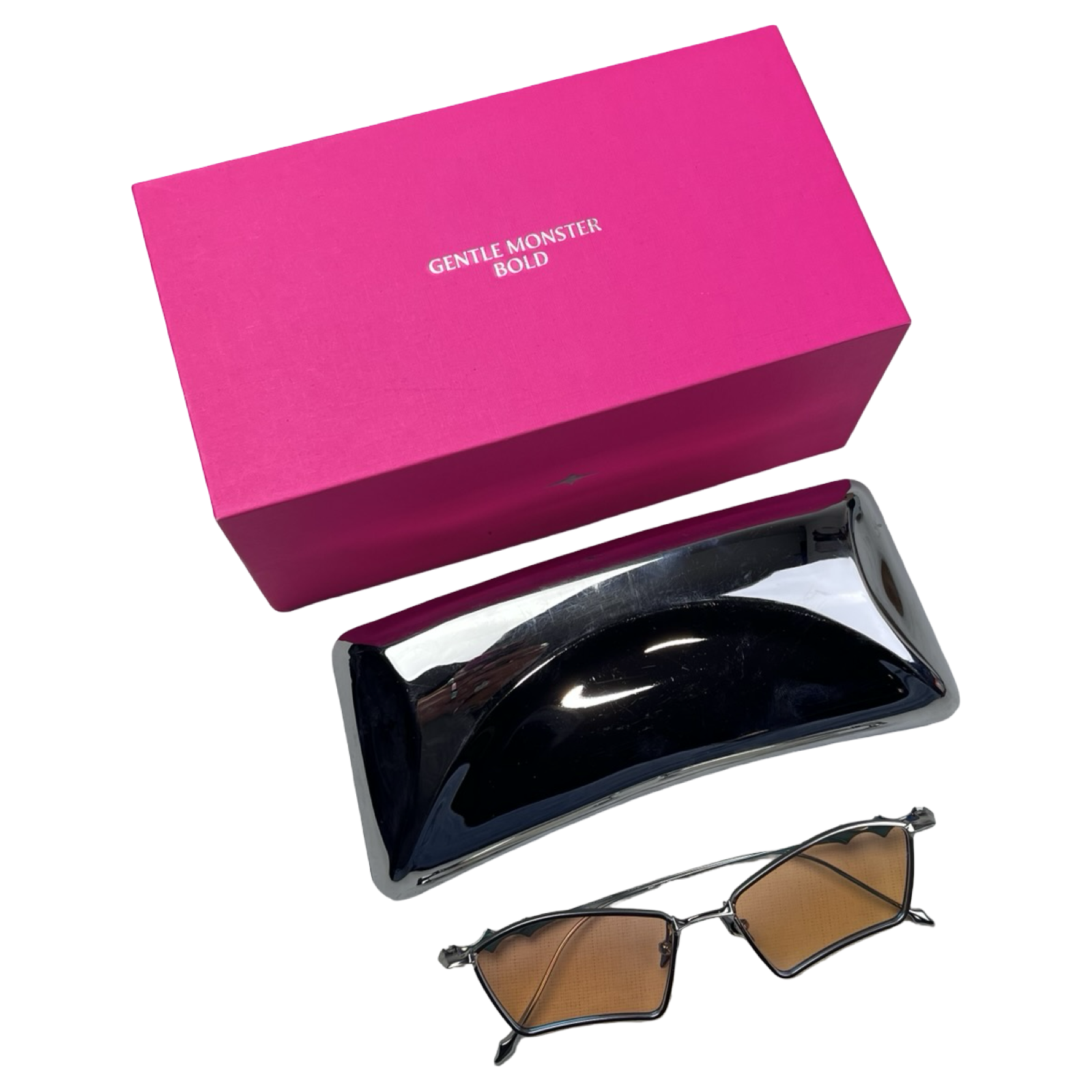 Gentle Monster RRR-02 Sunglasses Silver Clear