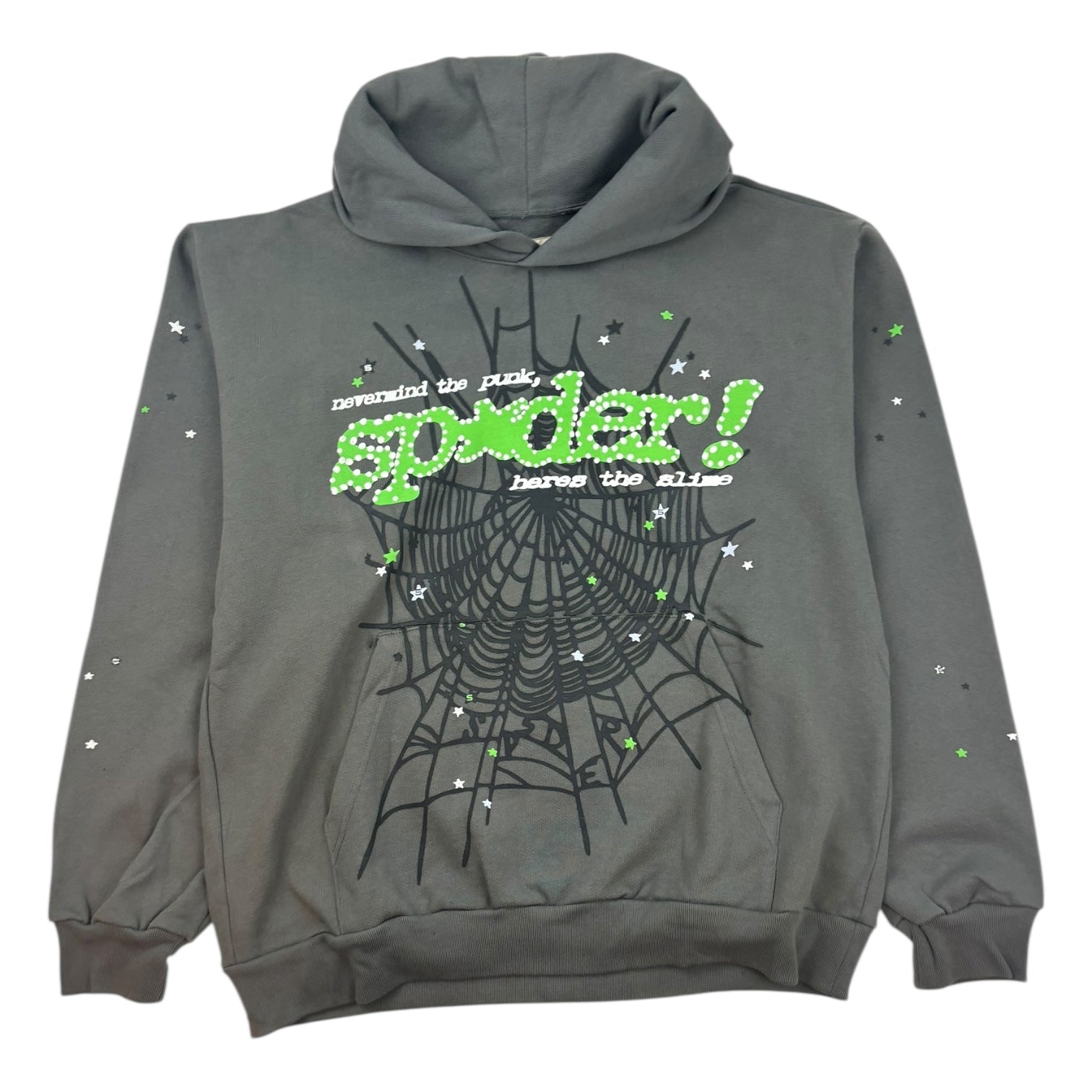 Sp5der Punk V2 Hoodie Slate Grey