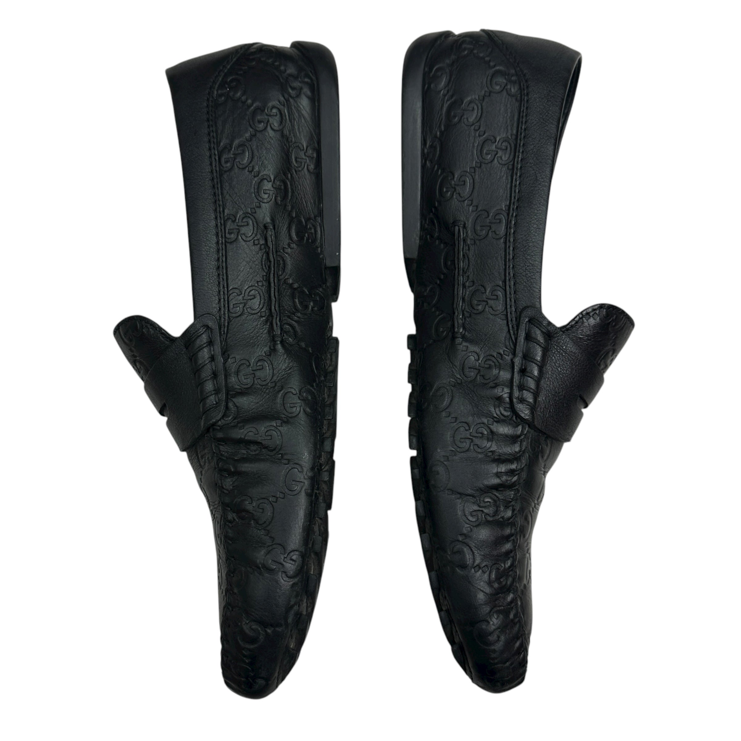 Gucci Interlocking G Logo Leather Drivers (Used)