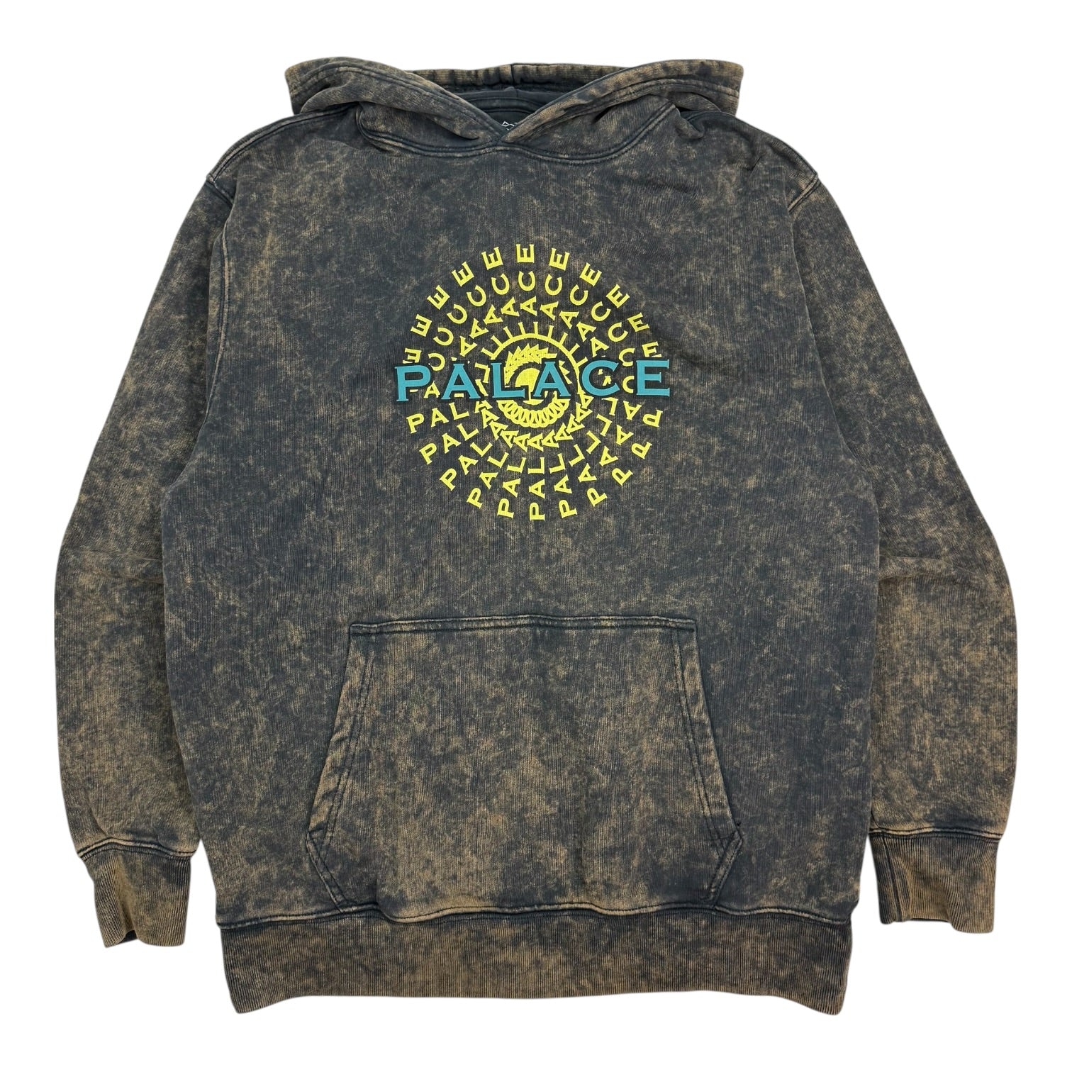 Palace Pircle Hoodie Black Acid Wash