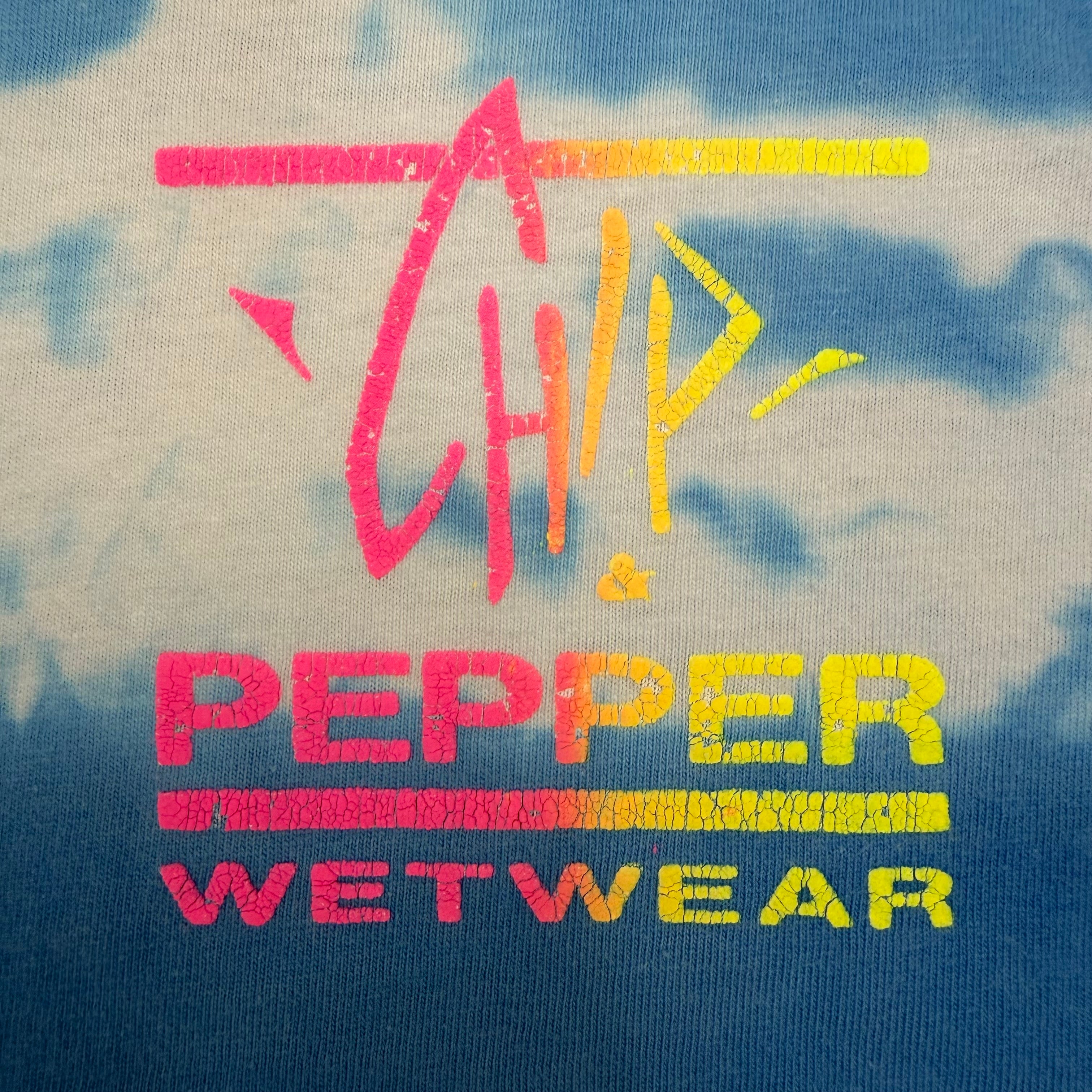 Vintage Chip & Pepper Wet Wear Tye Die Tee Blue/White