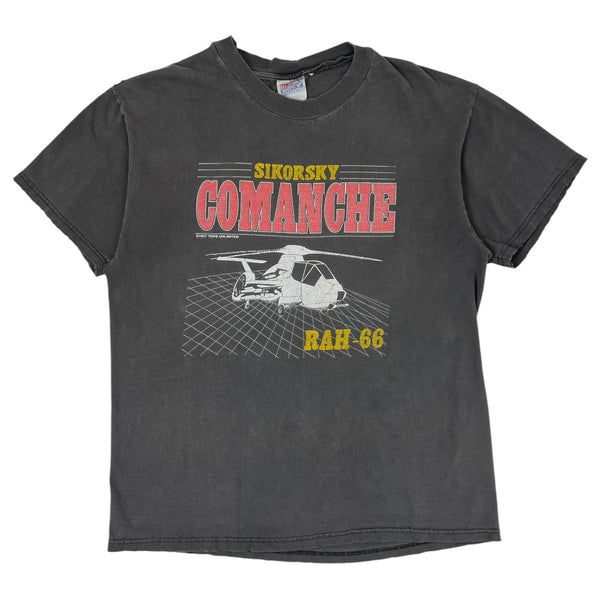 Vintage Boeing-Sikorsky RAH-66 Comanche Helicopter Design T-Shirt Black