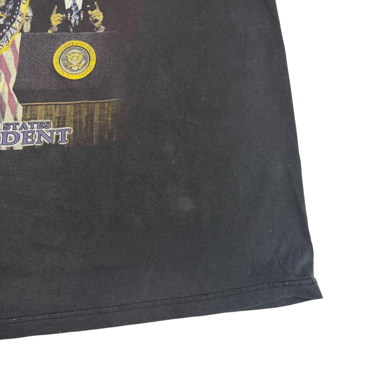 2012 Barack Obama Re-Elect Rap Tee Faded Black