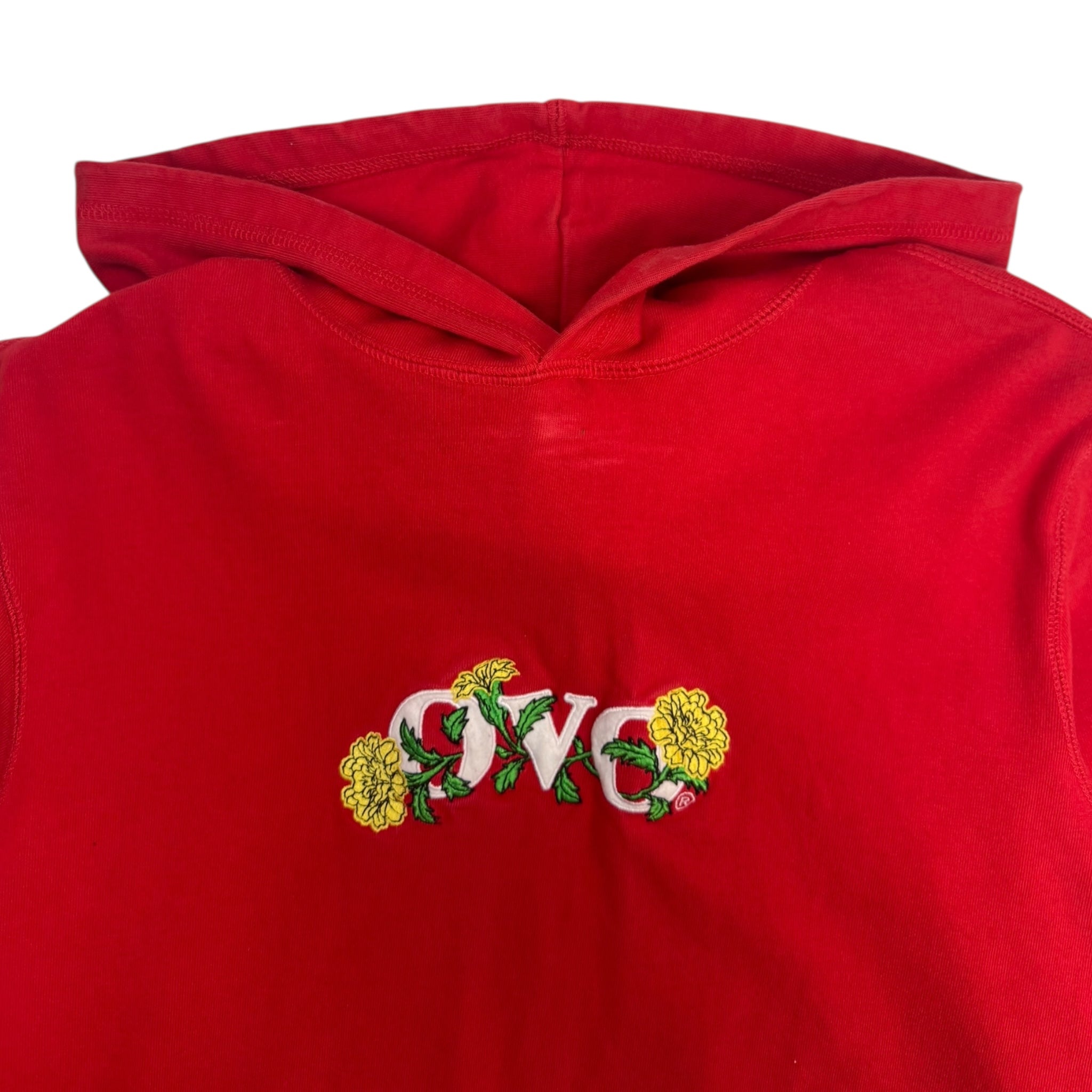 OVO Flower Spell-out Hoodie red