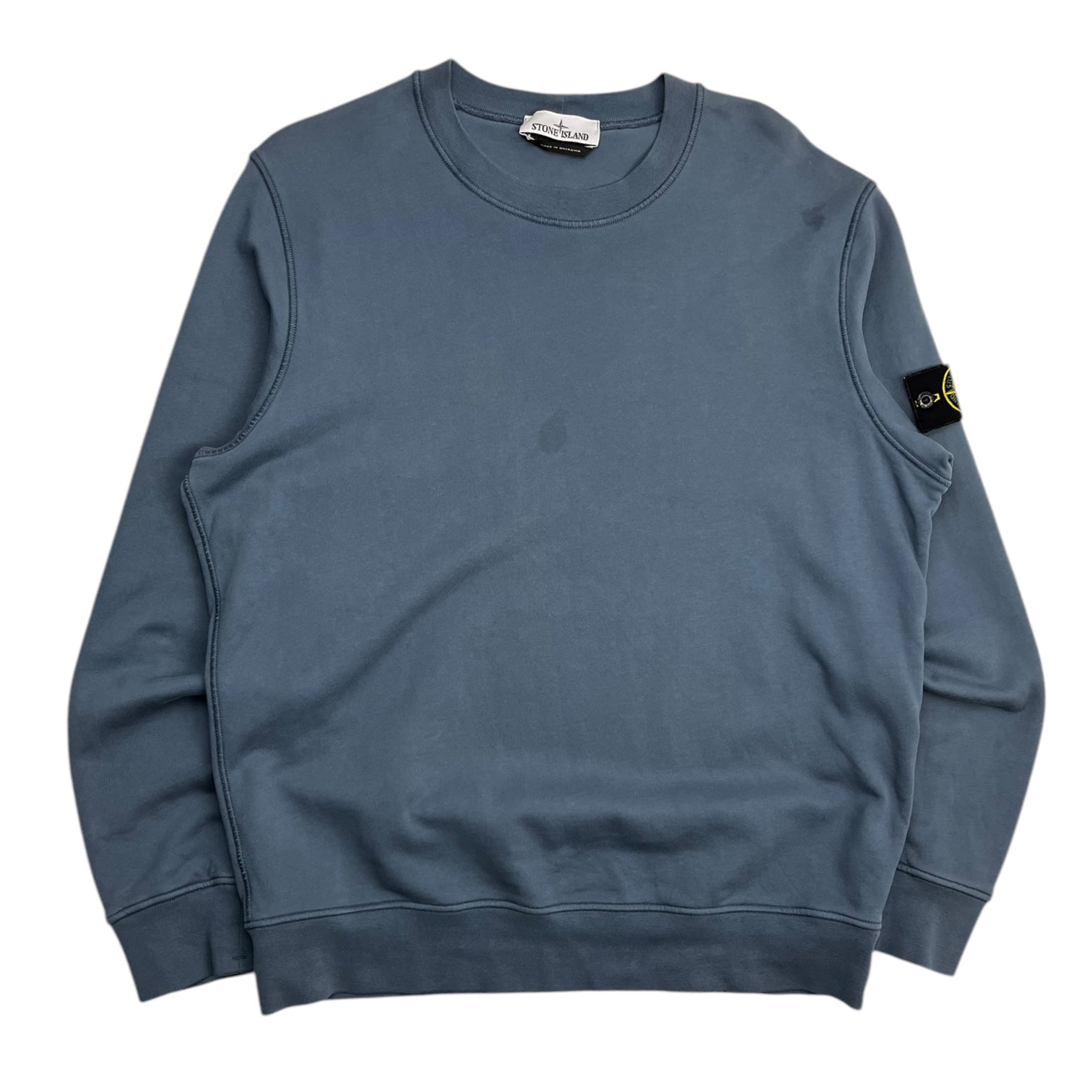 Stone Island Logo Patch Crew Neck Dusty Blue