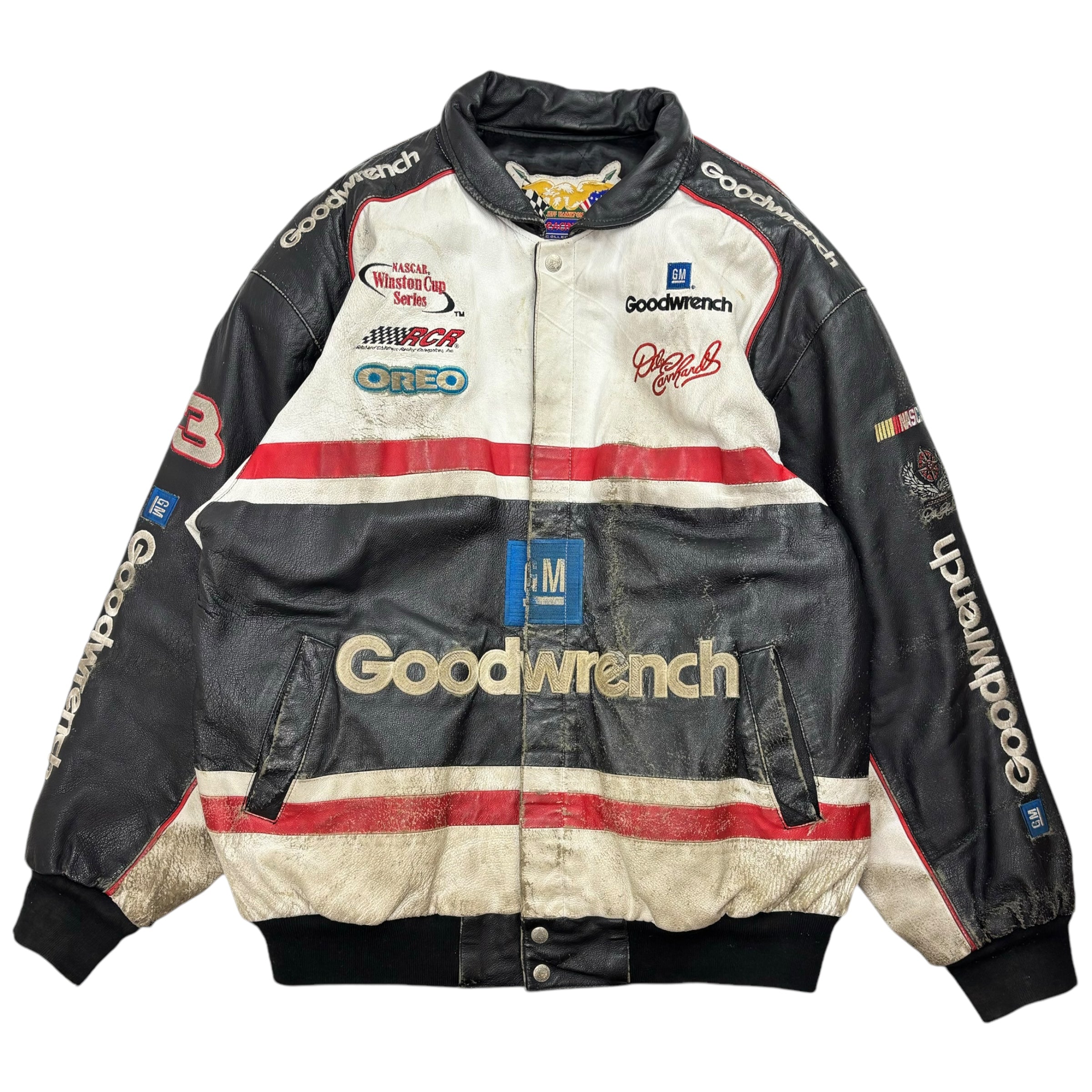 Vintage Jeff Hamilton Goodwrench NASCAR Leather Jacket