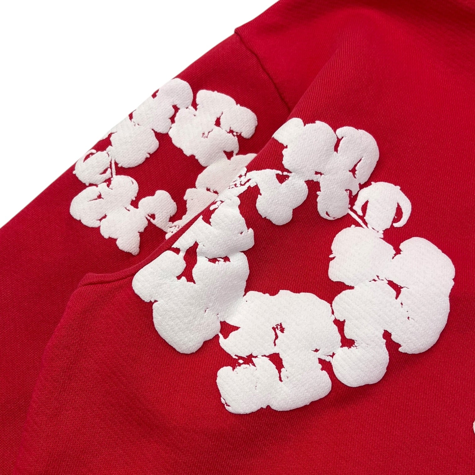 Denim Tears Cotton Wreath Zip Up Hoodie Red