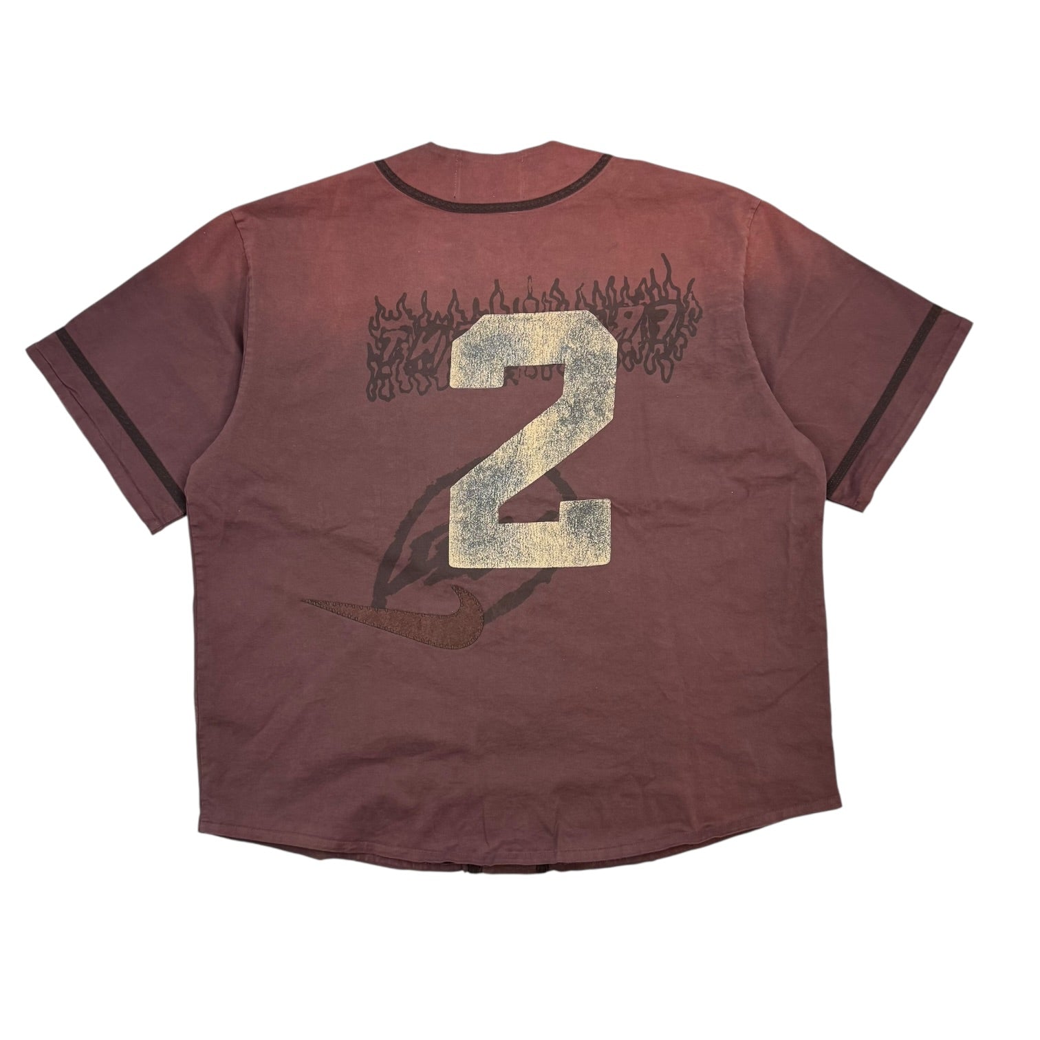 Travis Scott Cactus Jack x Fragment x Nike Tokyo Jack Retro Baseball Jersey Brown