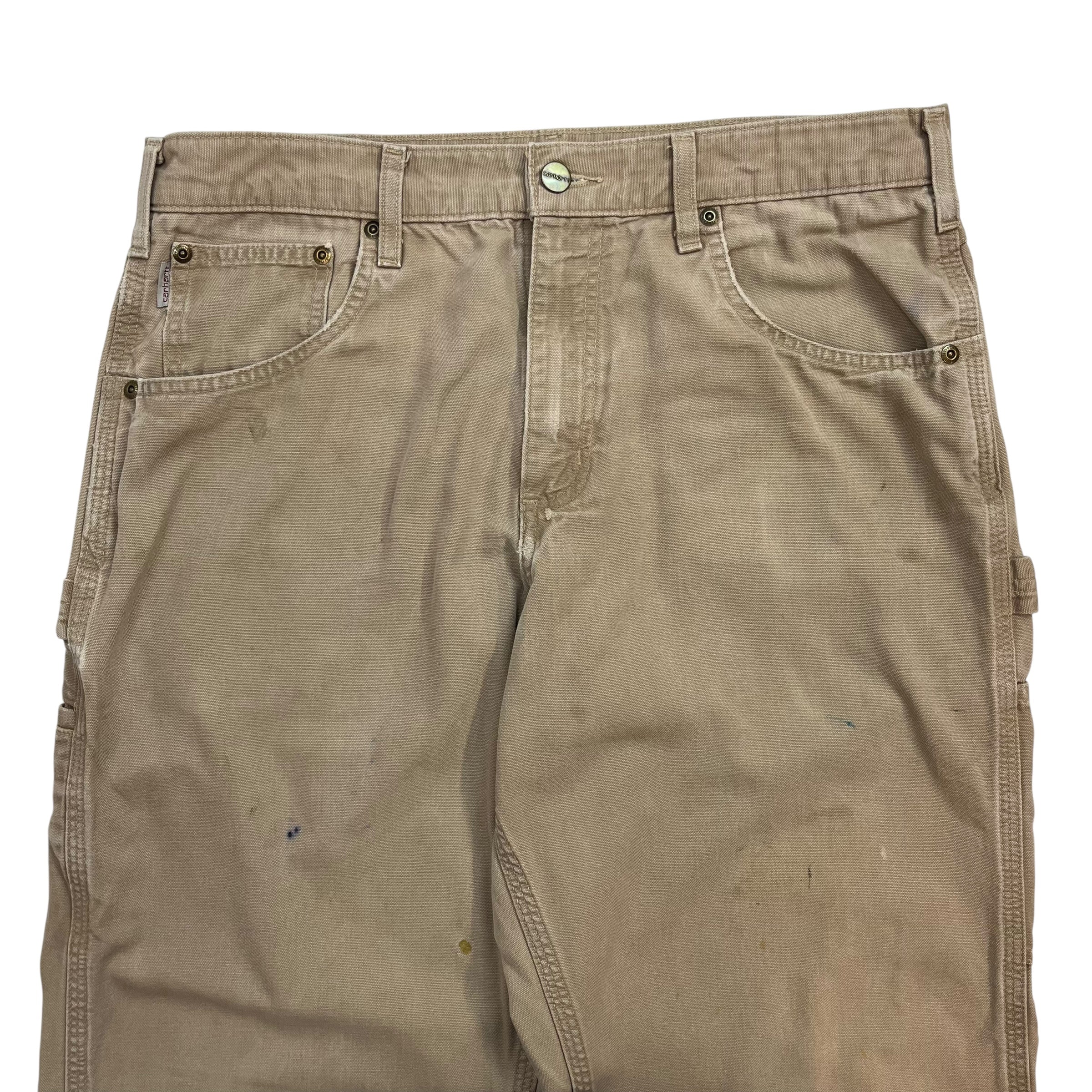 Vintage Carhartt Dungaree Pants Beige
