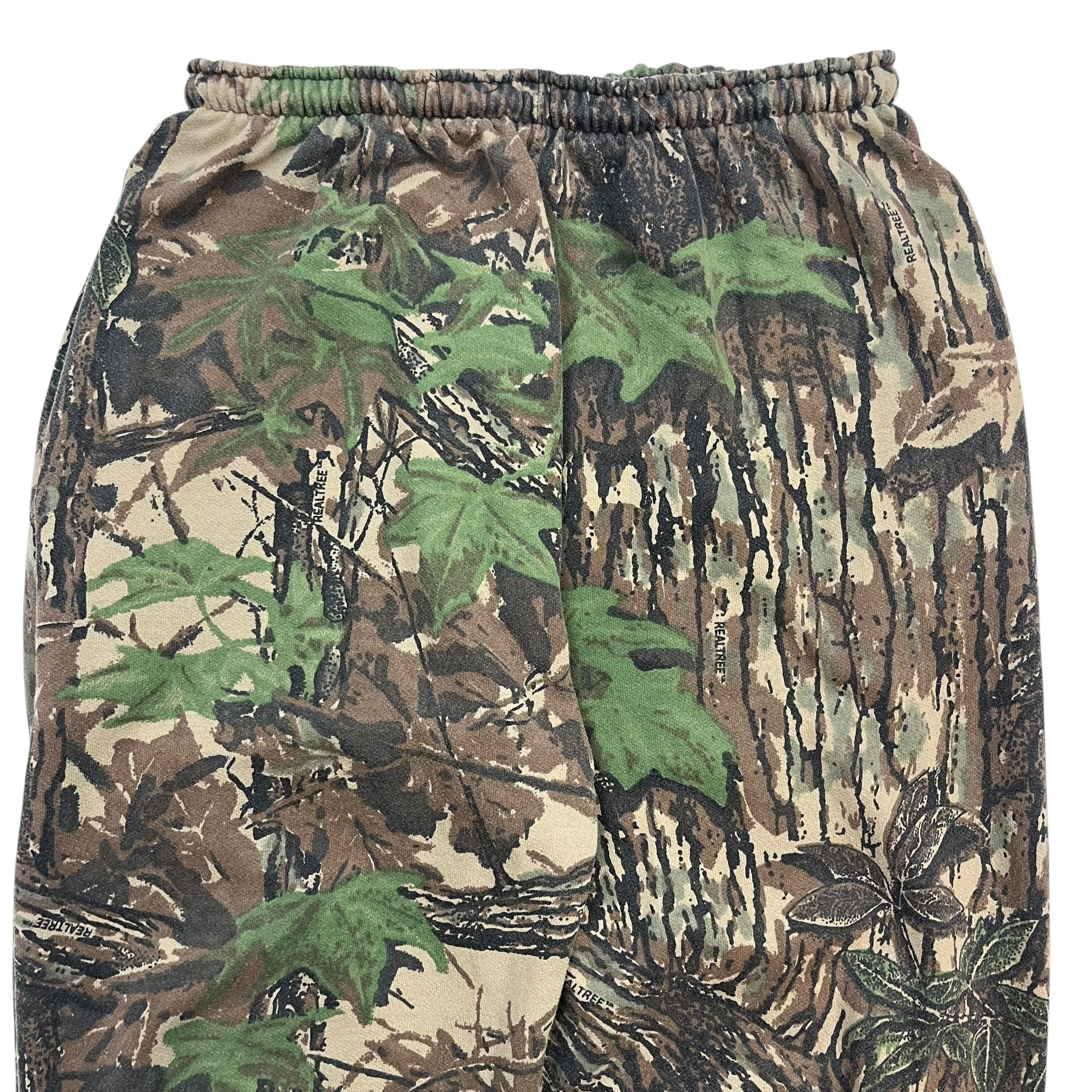 Vintage Real Tree Camouflage Sweat Pants Dark Green/Brown