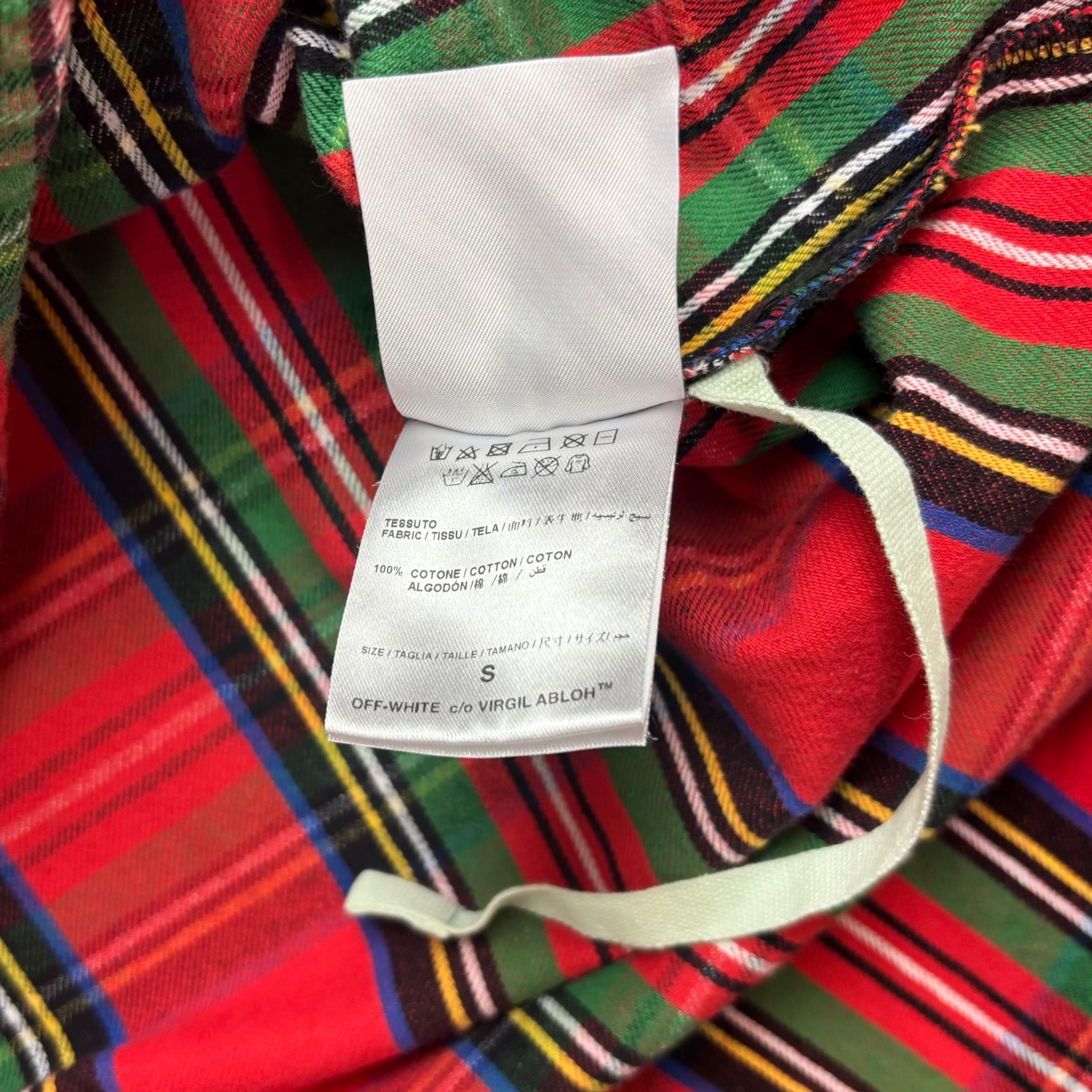 Off-White Sprayed Diagonals Flannel Red