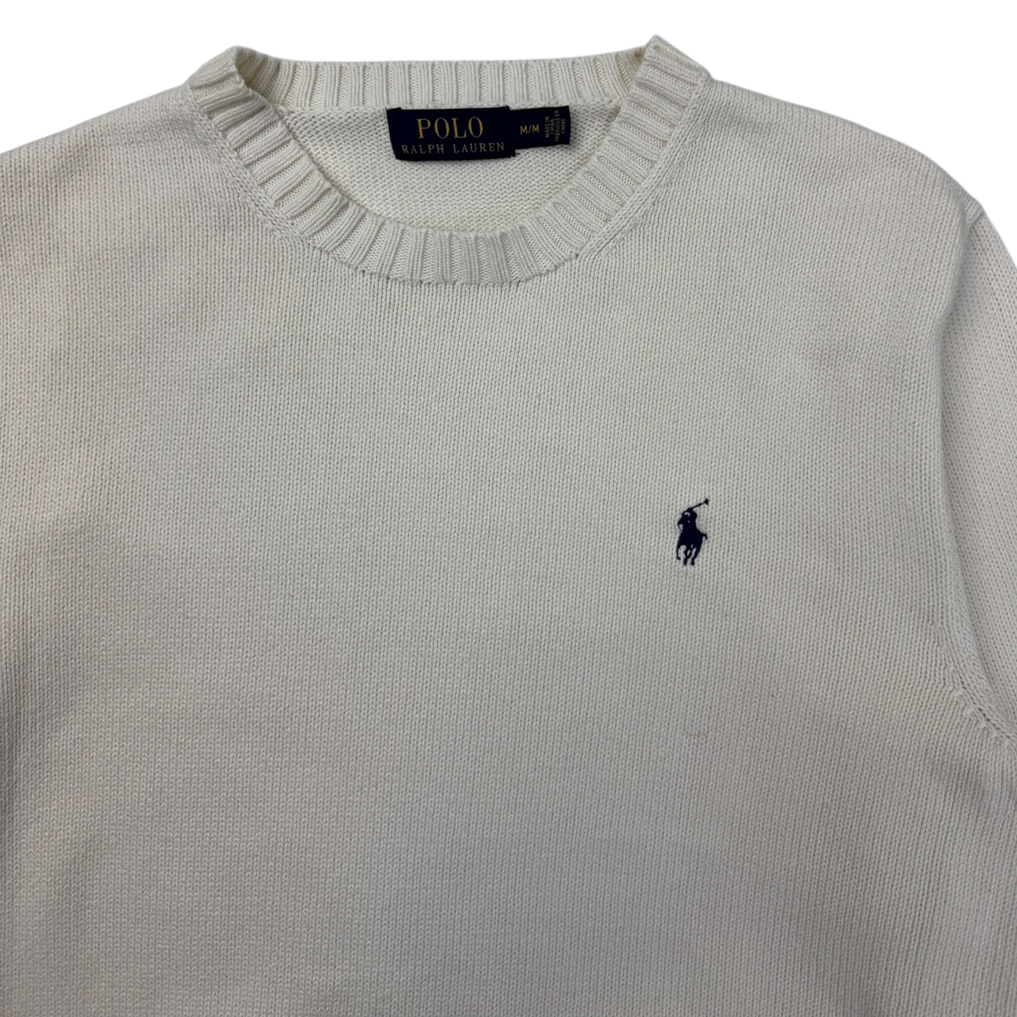 Vintage Polo Ralph Lauren Knit Crewneck White