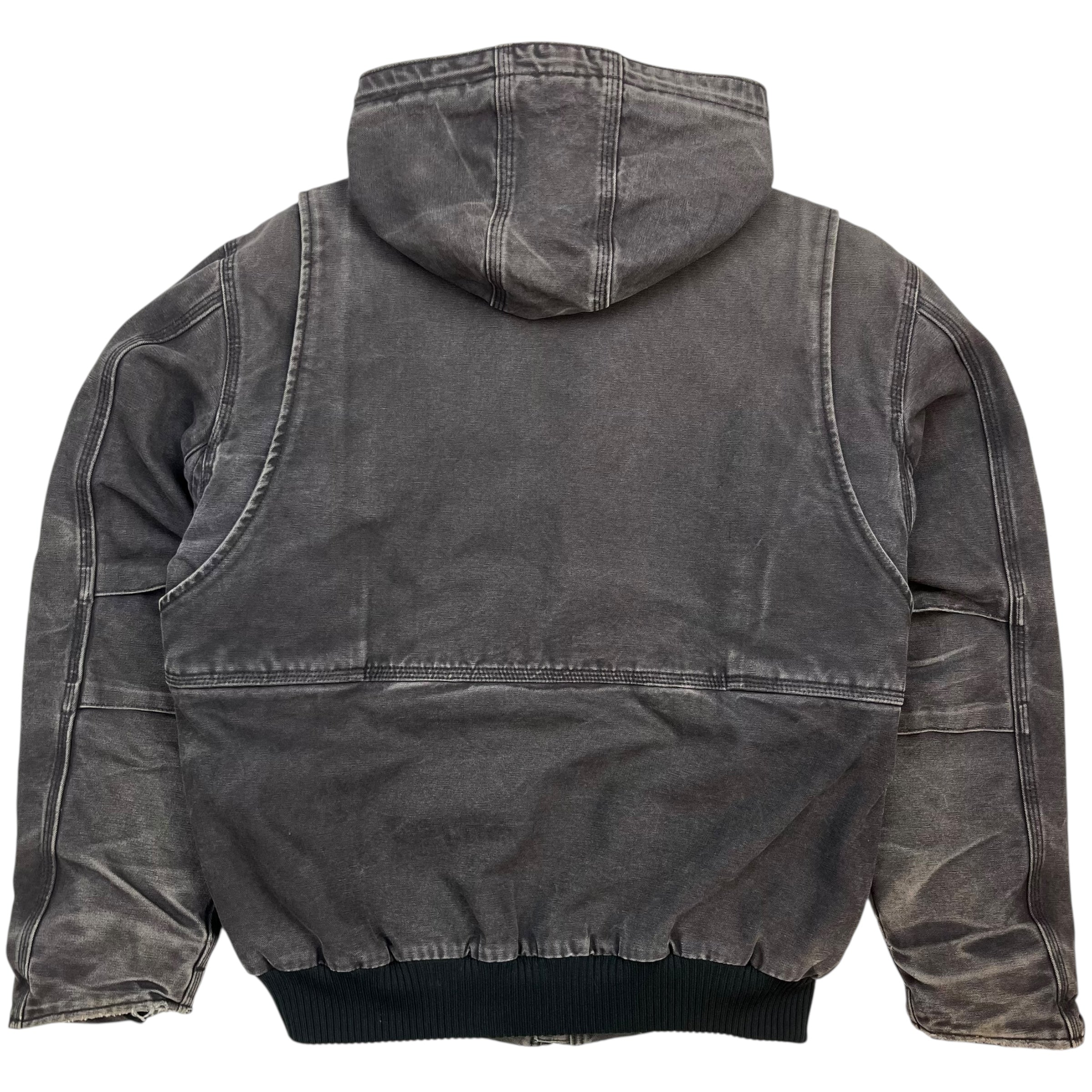 Vintage Carhartt J130 DKB Hooded Jacket Dark Grey