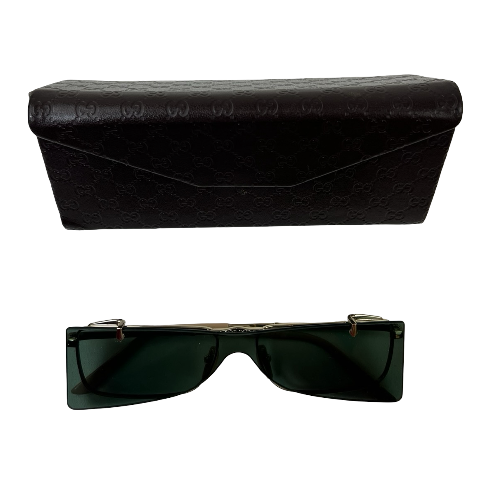 Gucci GG0363S Flip-Up Rectangular Sunglasses