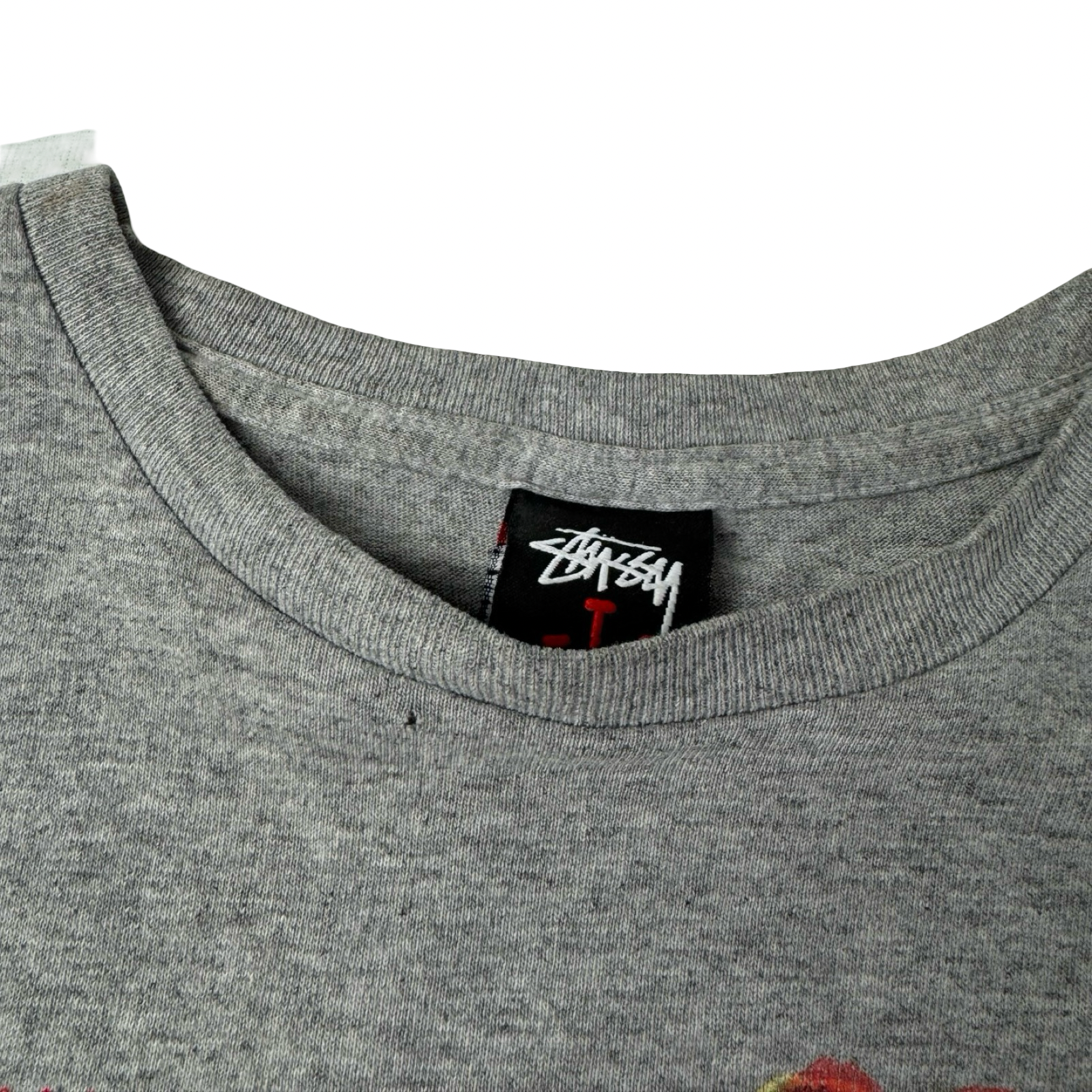 Vintage Stussy Pow Wow T-Shirt Heather Grey