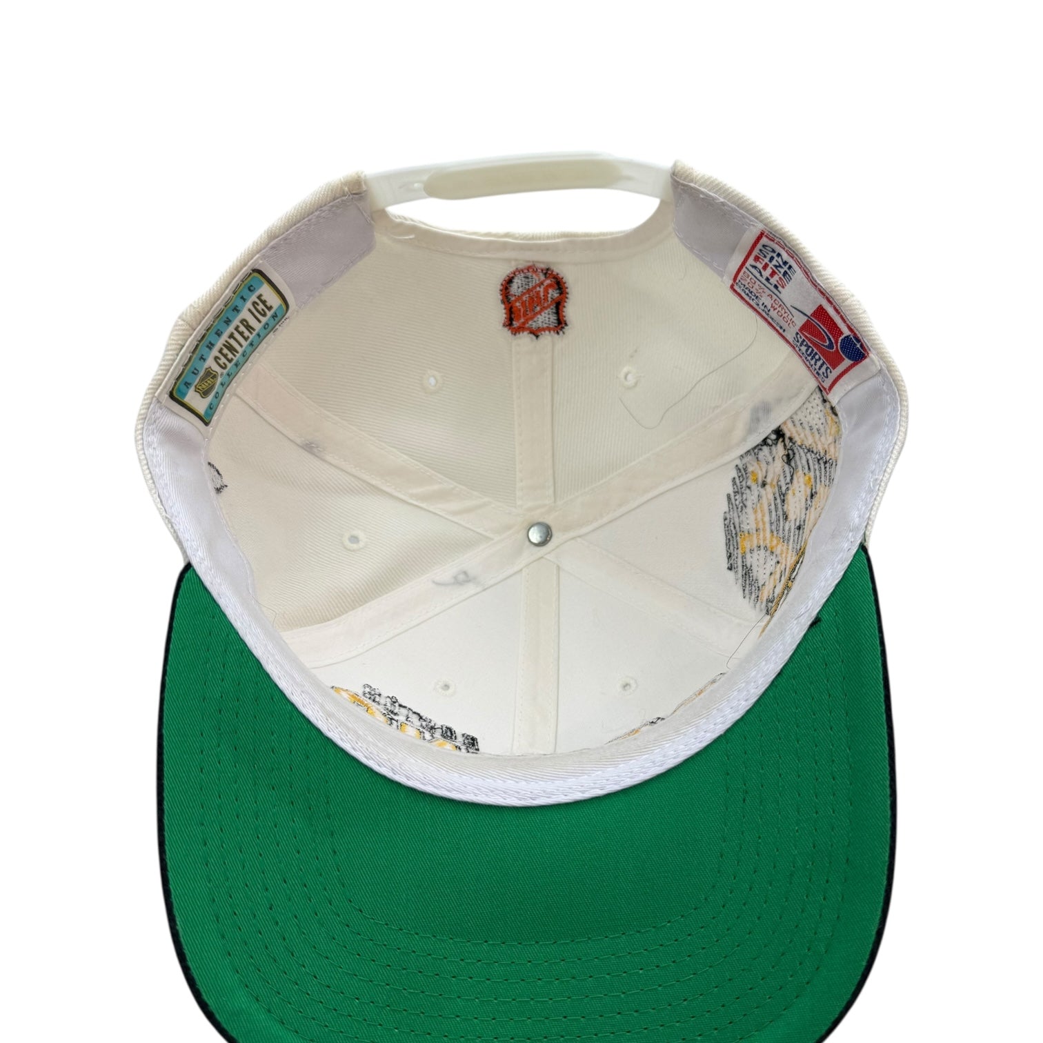 Vintage Sport Specialties Boston Bruins Laser SnapBack Hat White/Black