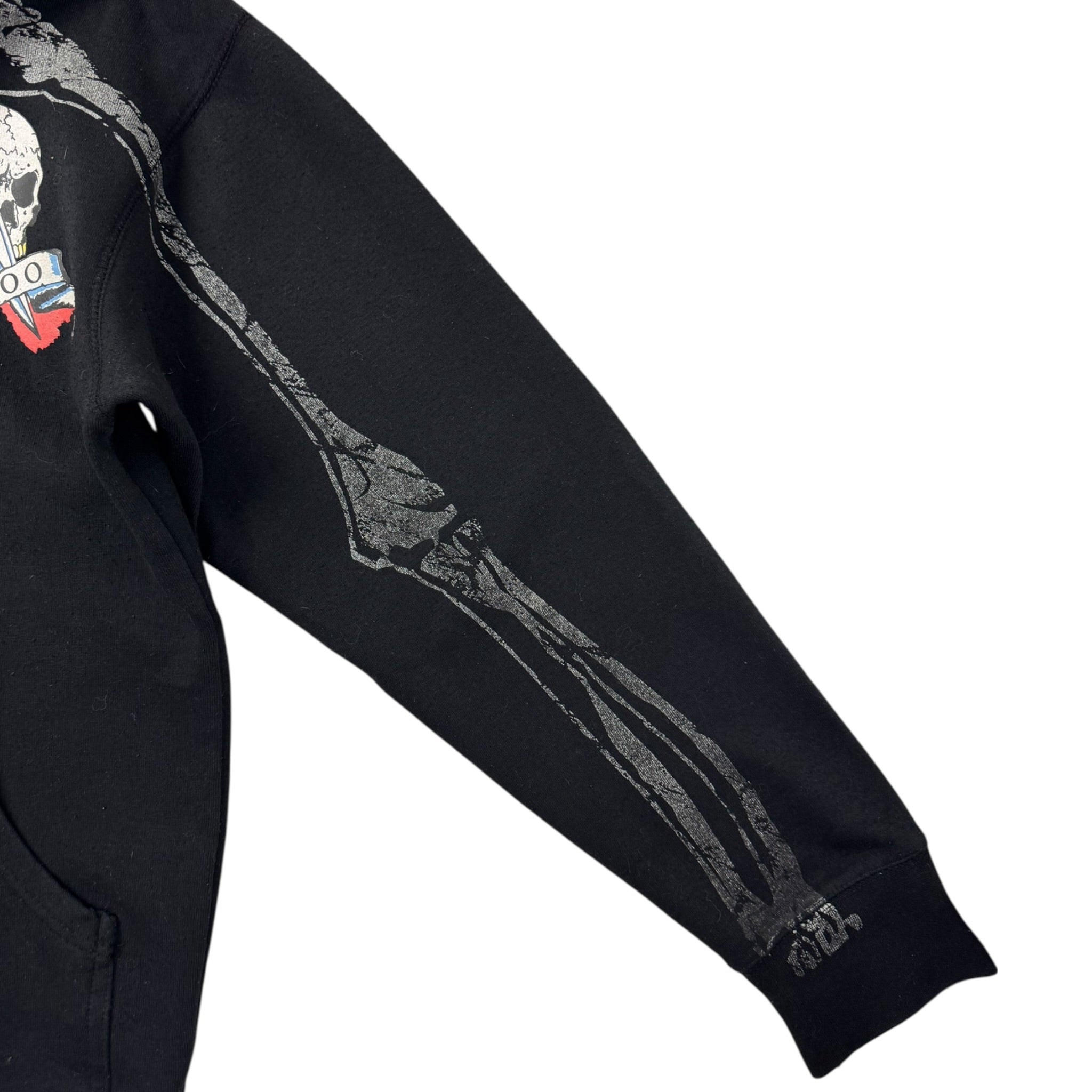 Vintage Vision Streetwear Skeleton Zip Up Hoodie