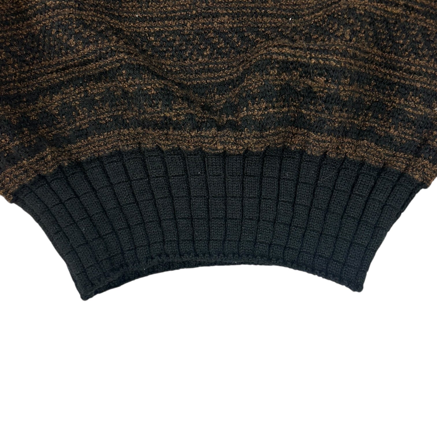 Vintage London Fog Two-Tone Knit Sweater Brown