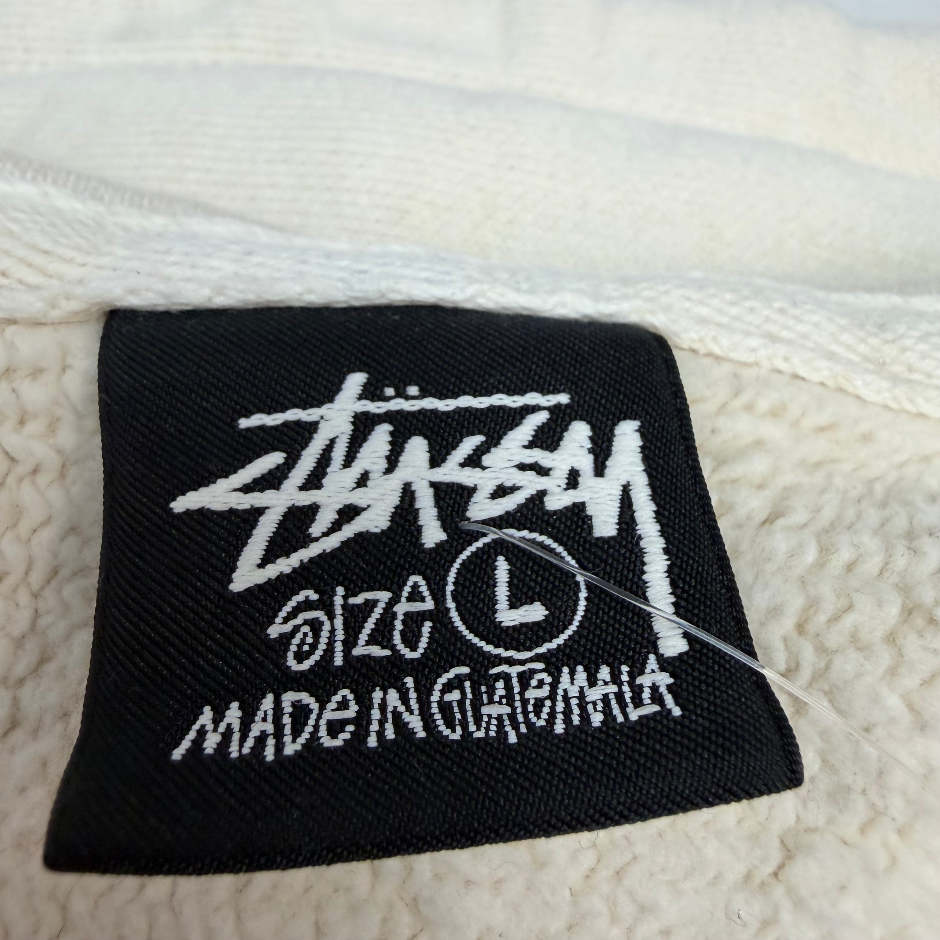 Stussy Beach Roots Garment Dyed Zip Up Bone