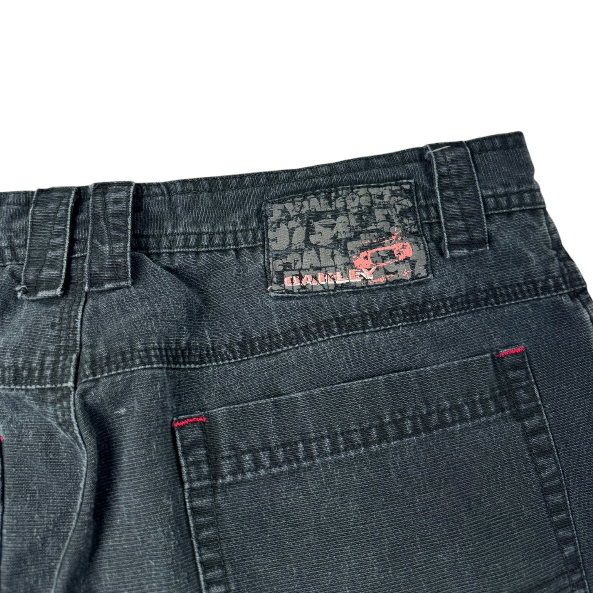 Vintage Y2K Oakley Bootcut Loose Fit Bottoms Black