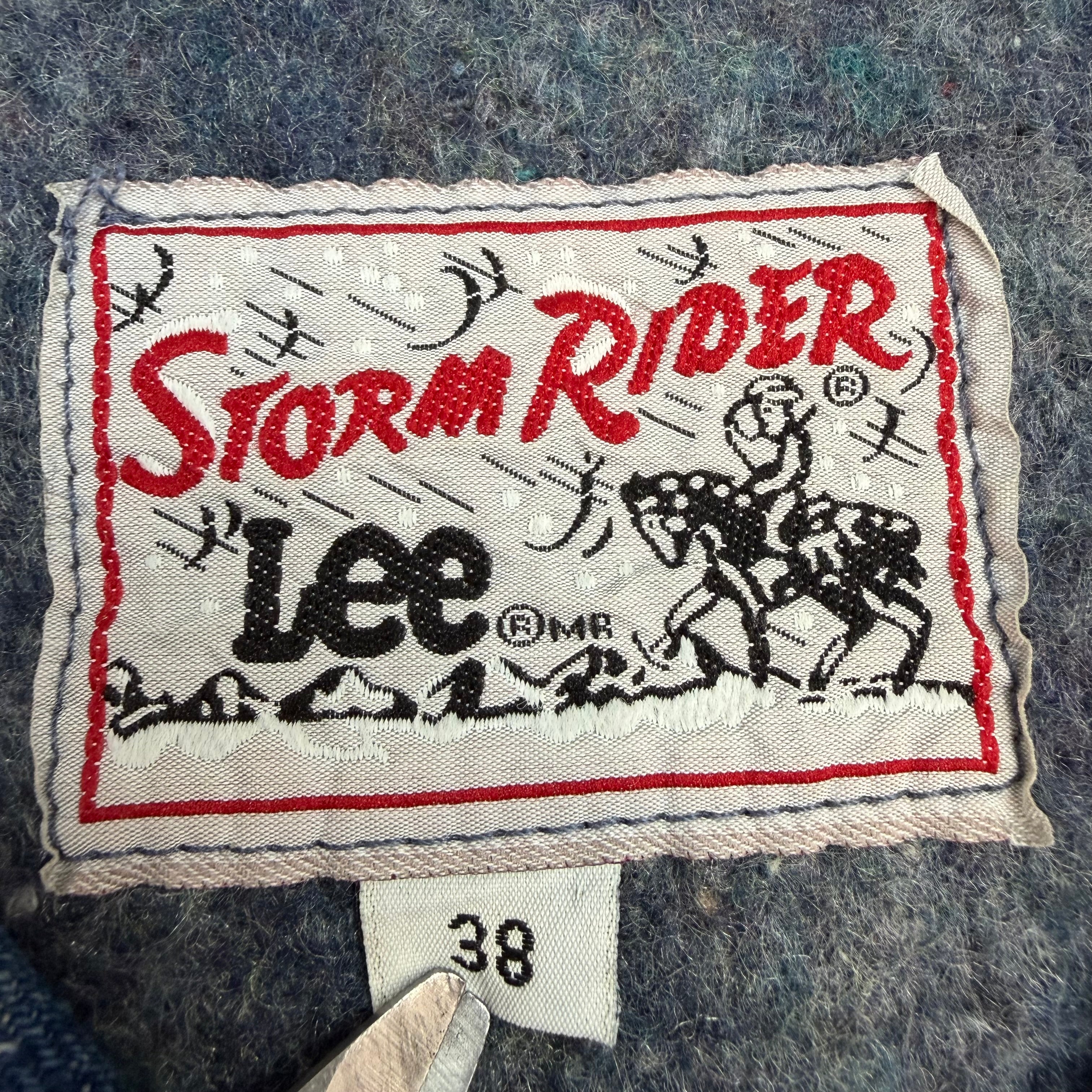 Vintage Lee Storm Rider Denim Trucker Jacket Dark Blue