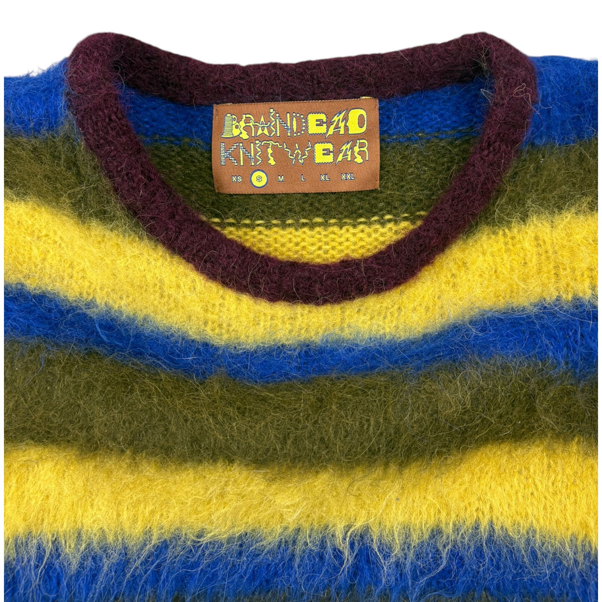 Brain Dead Blurry Lines Alpaca Mohair Sweater Yellow