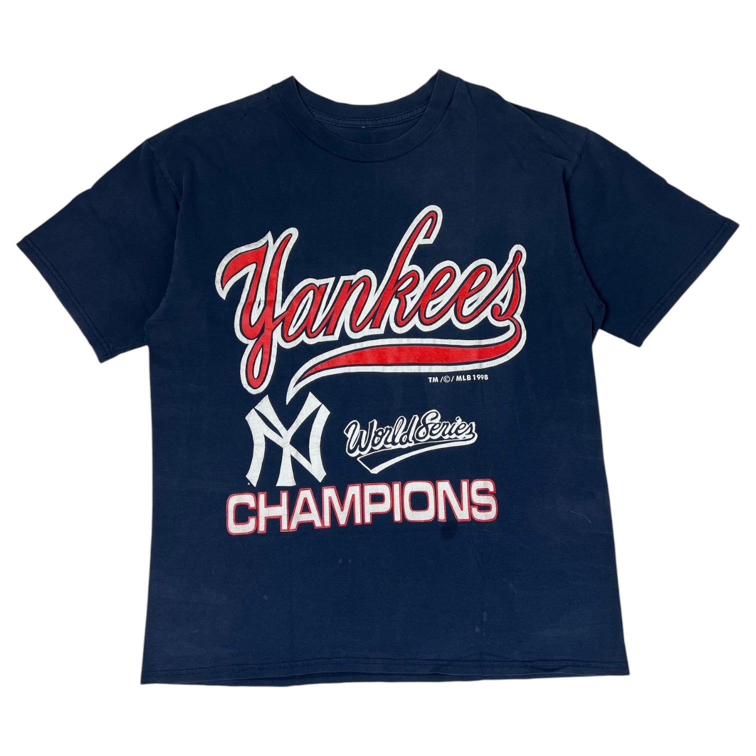 Vintage 1998 New York Yankees World Series Champion T-Shirt Blue