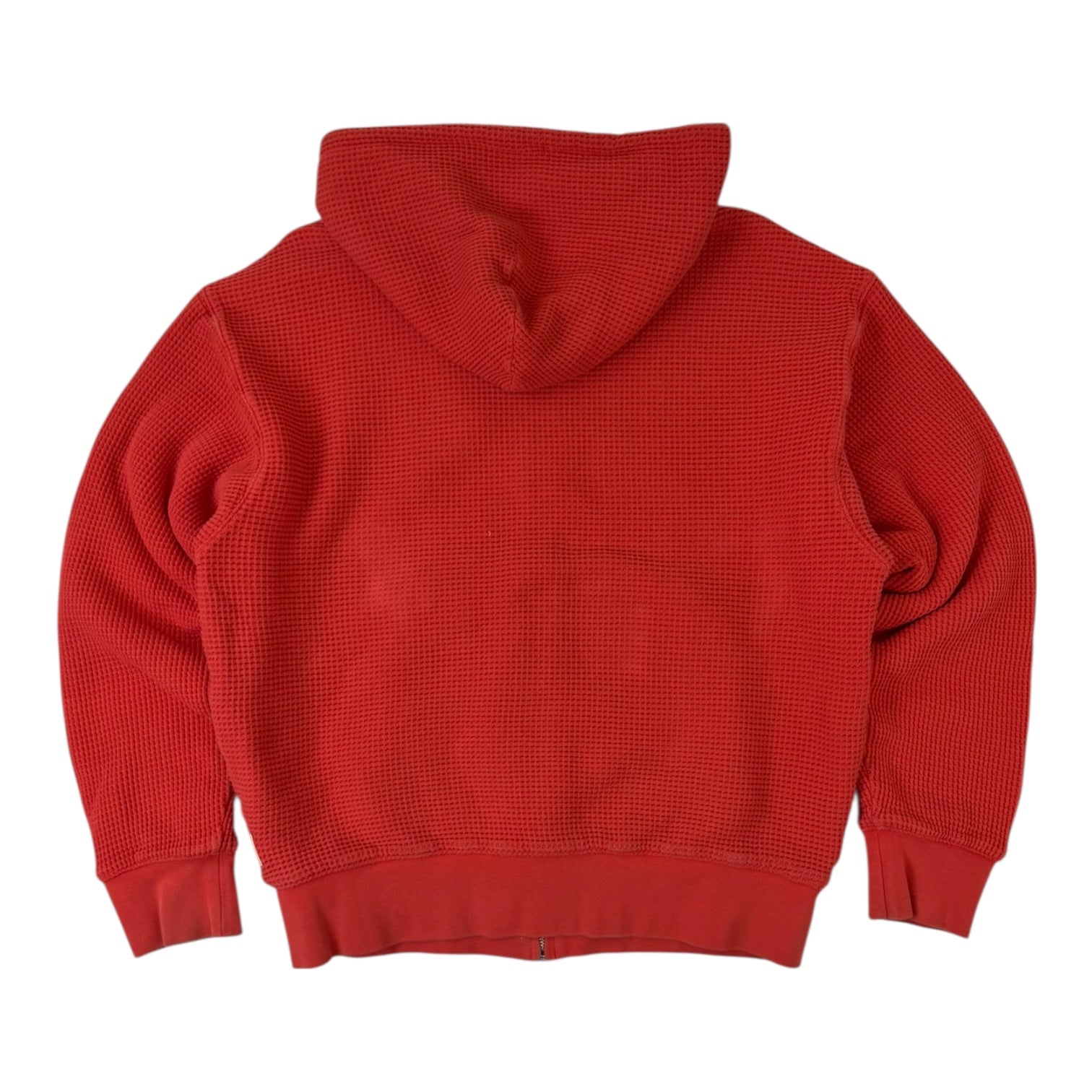 Stussy Double Layer Waffle Zip Hoodie Red