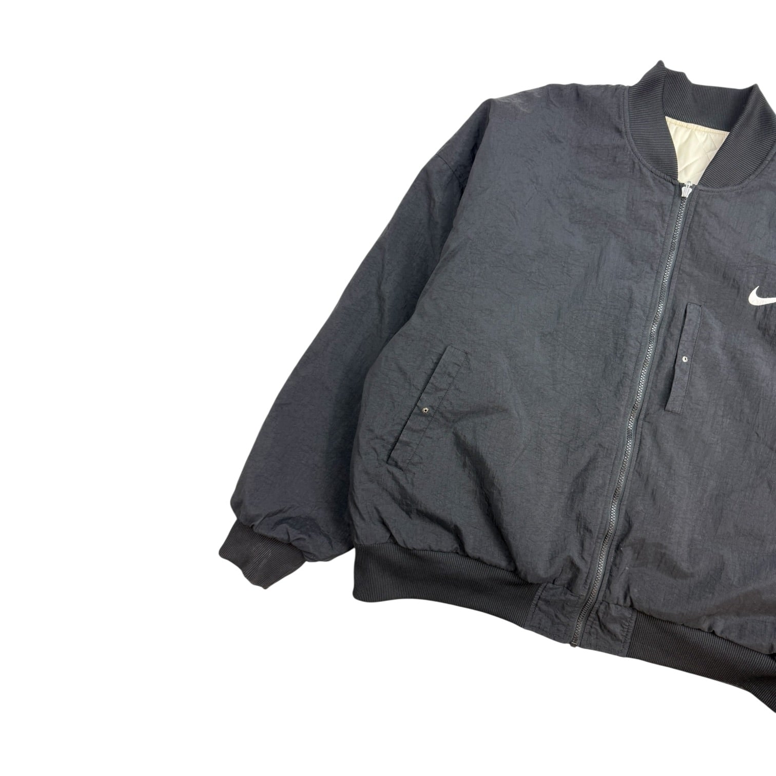 Vintage Nike Quilted Reversible Jacket White/Black