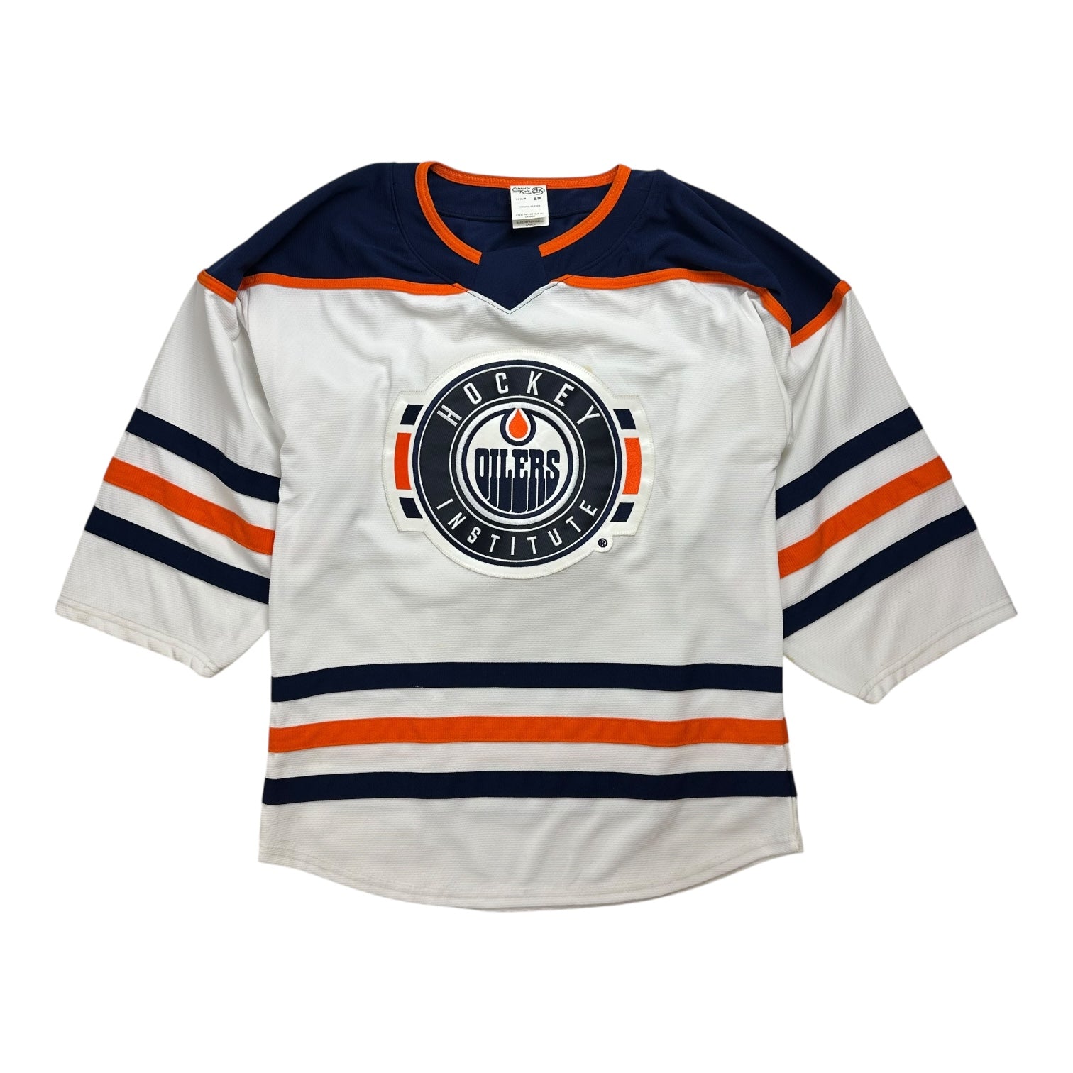 Vintage Edmonton Oilers Hockey Institute Goalie Jersey White