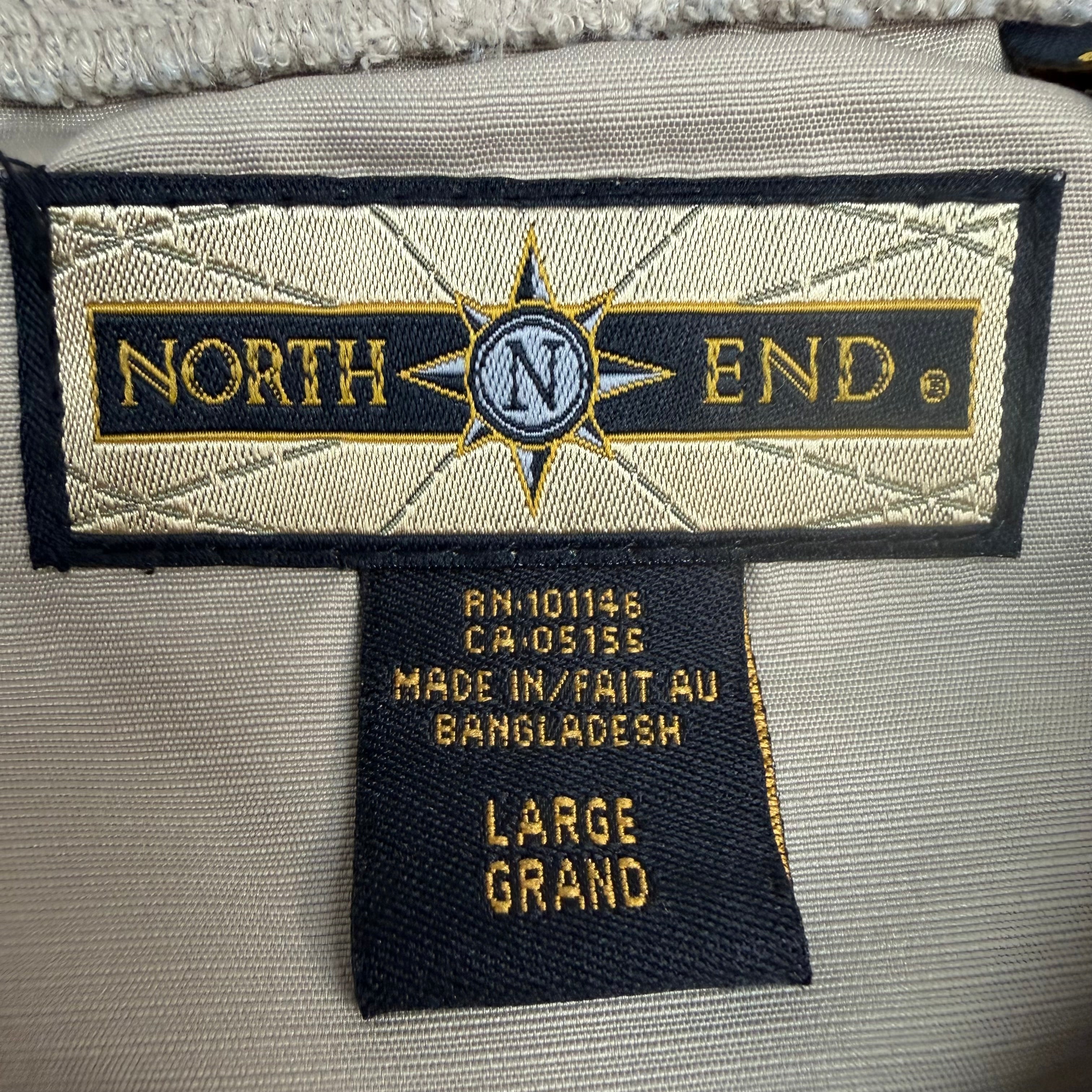 Vintage North End Detachable Sleeve Windbreaker Pullover Beige