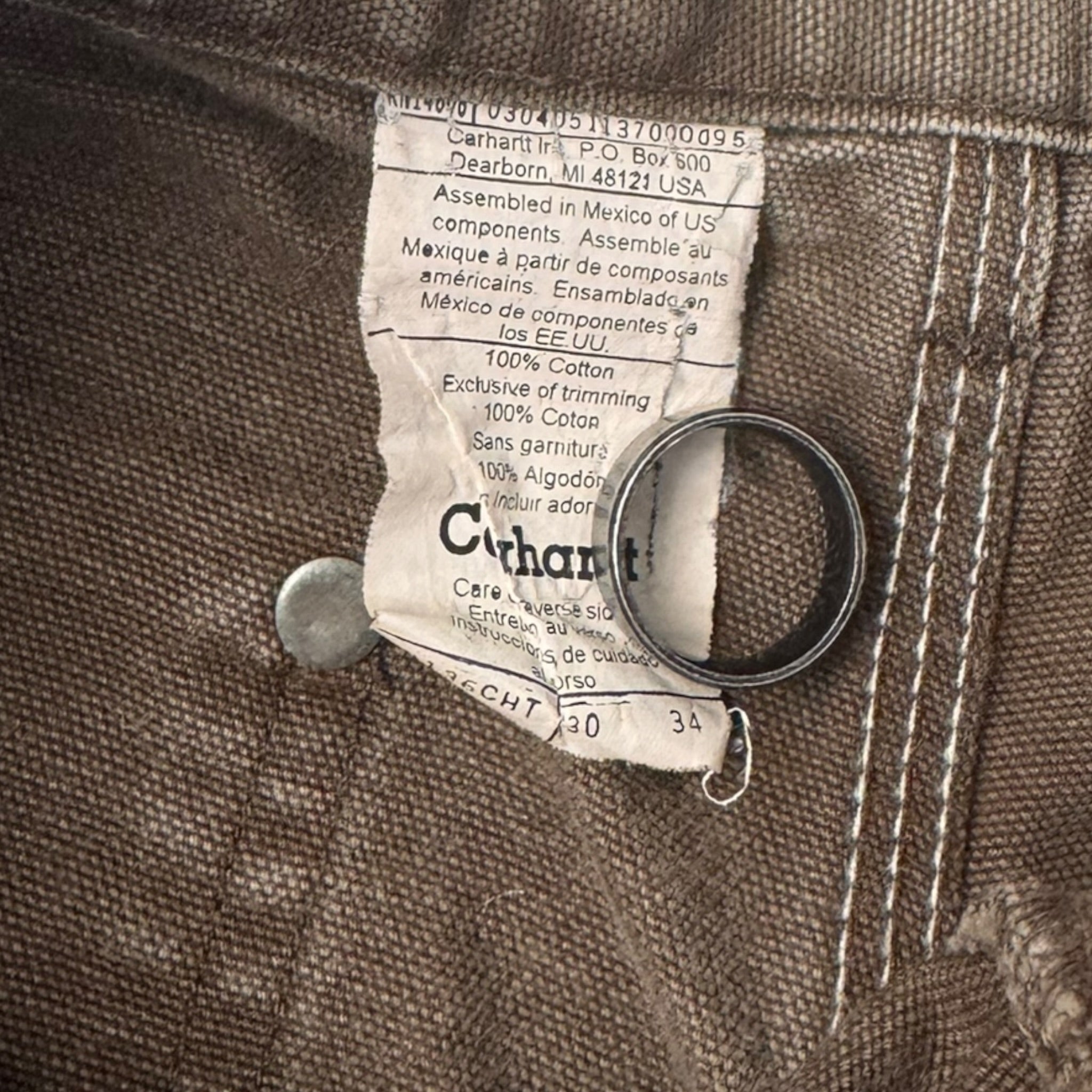 Vintage Carhartt Double Knee Bottoms Brown