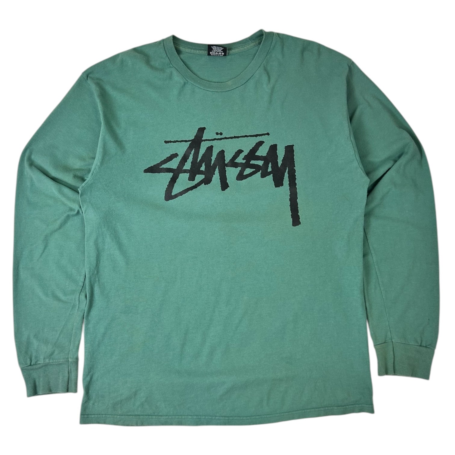 Stussy Stock Logo Long Sleeve T-Shirt Teal