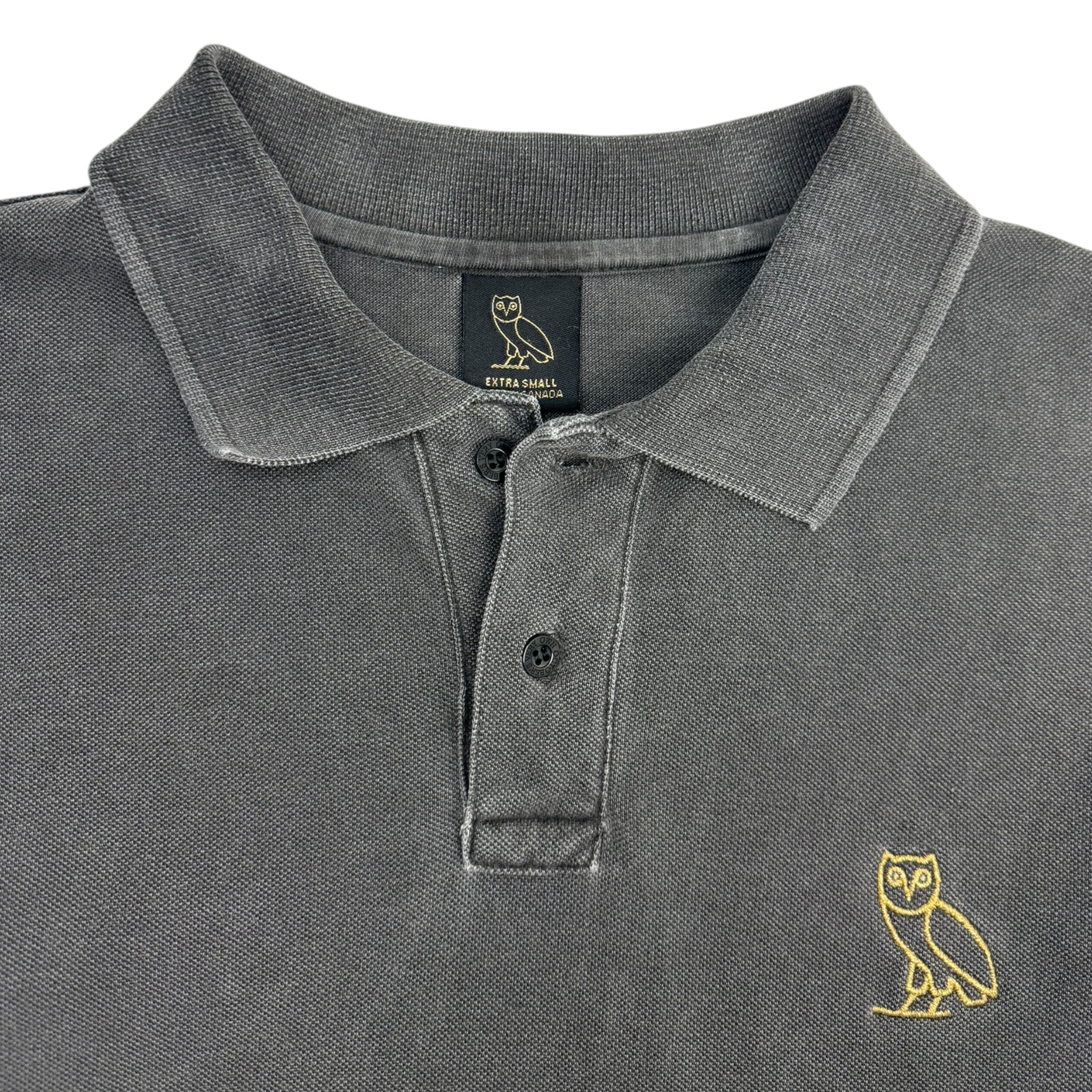 OVO Essential Owl Polo Tee Faded Black