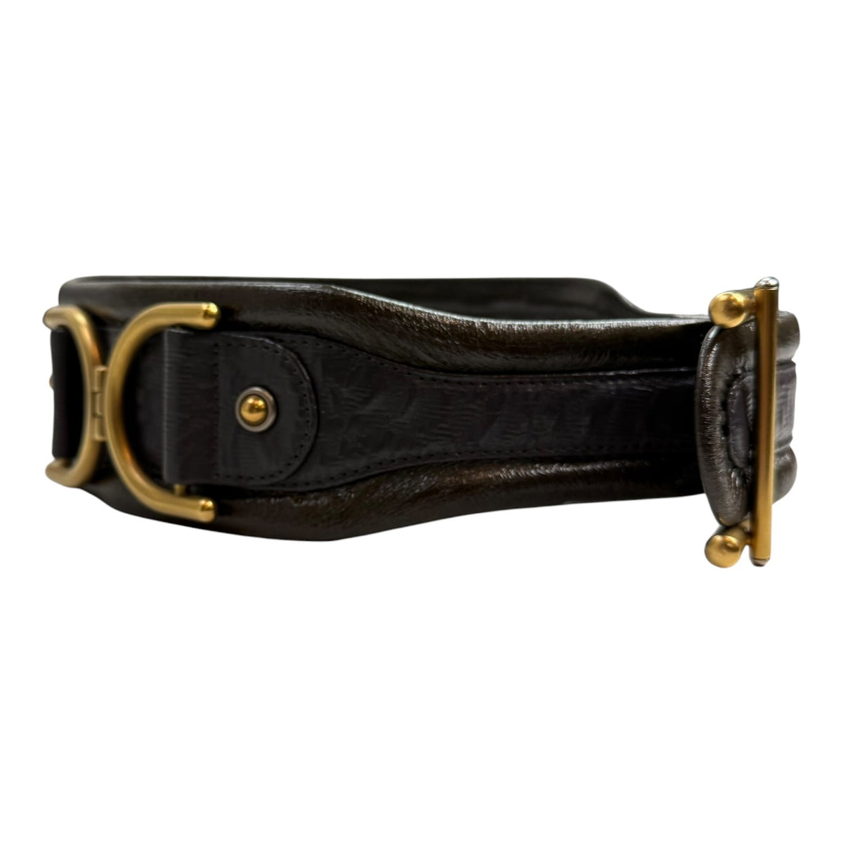 (W) Stella McCartney Vegan Leather Waist Belt Black/Purple