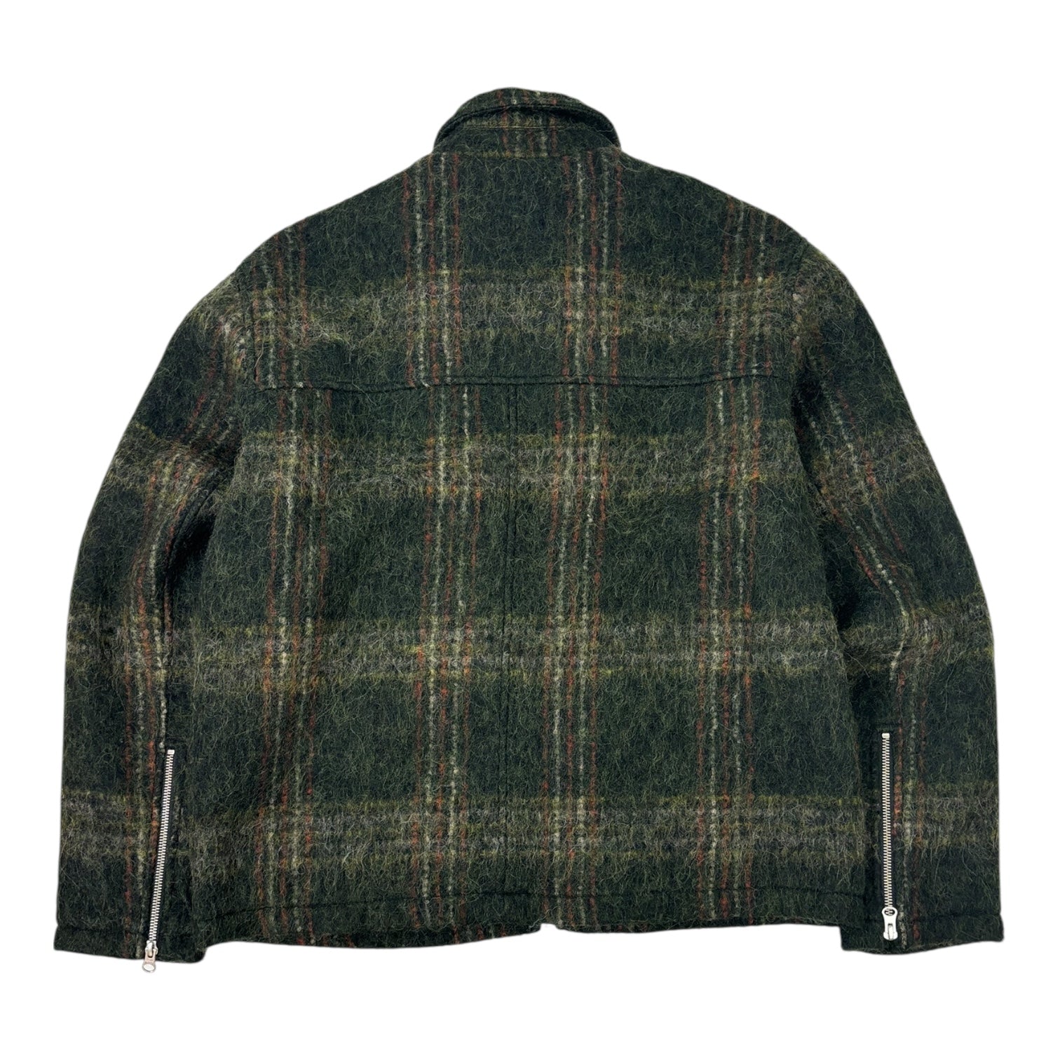 Stussy Mohair Club Jacket Olive Plaid