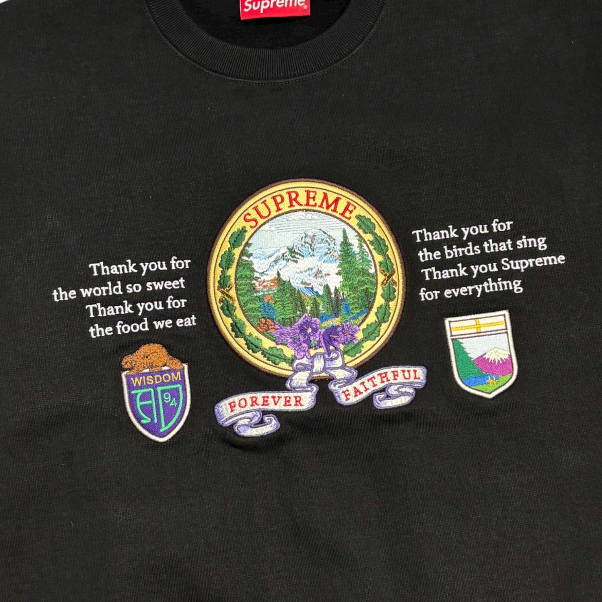 Supeme Mountain Crewneck Black