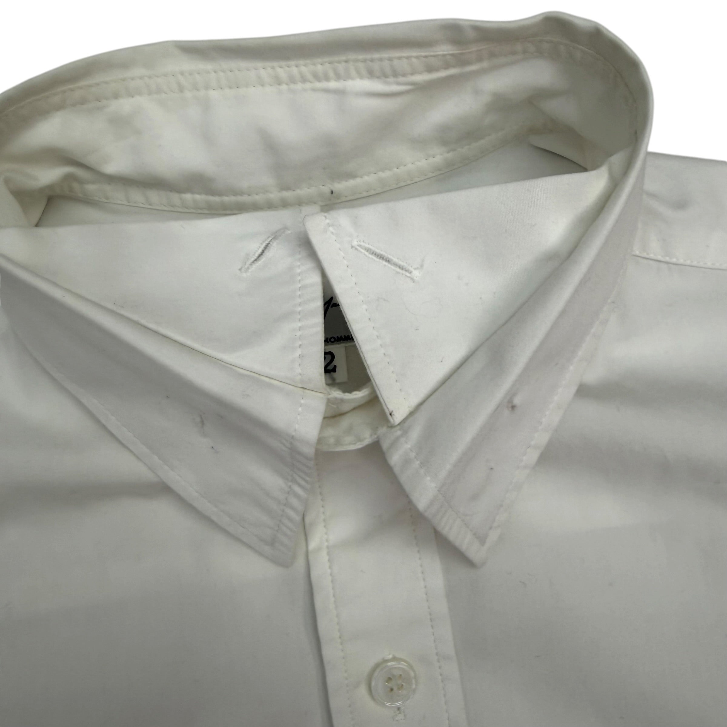 Yohji Yamamoto Pour Homme Broad Cloth Button Up Shirt White