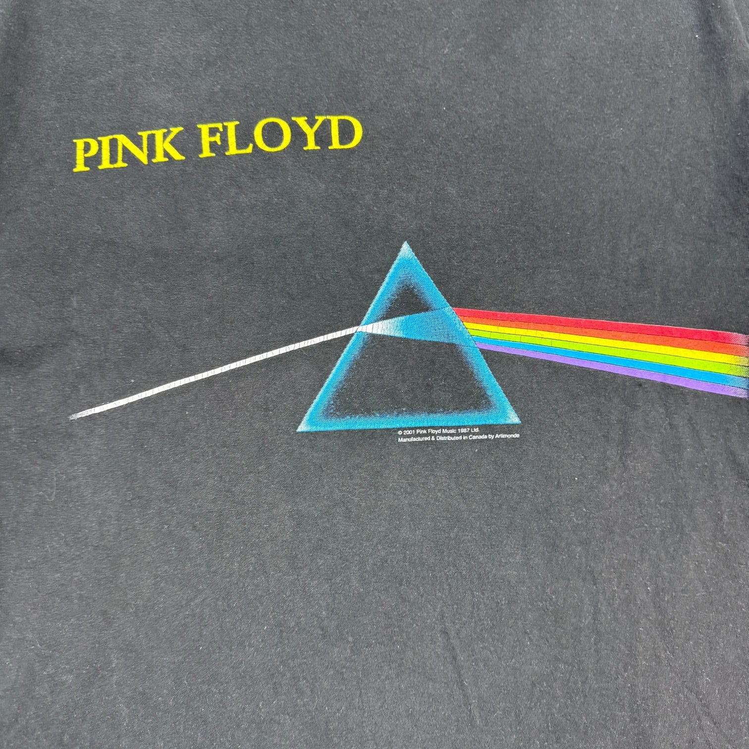 2001 Pink Floyd Dark Side Of The Moon Tee Black