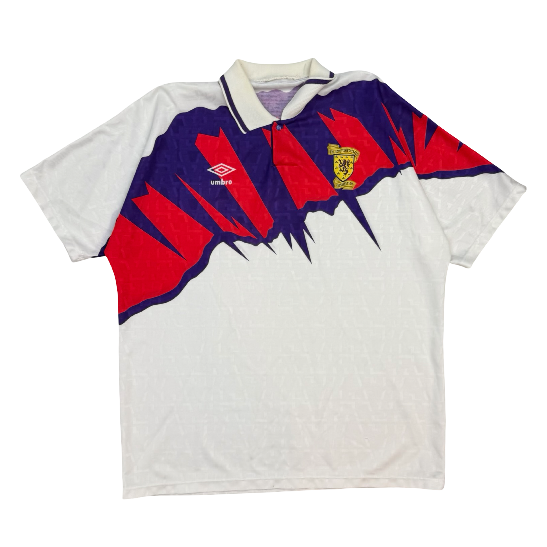 Vintage Umbro 1991-93 Scotland Away Jersey White