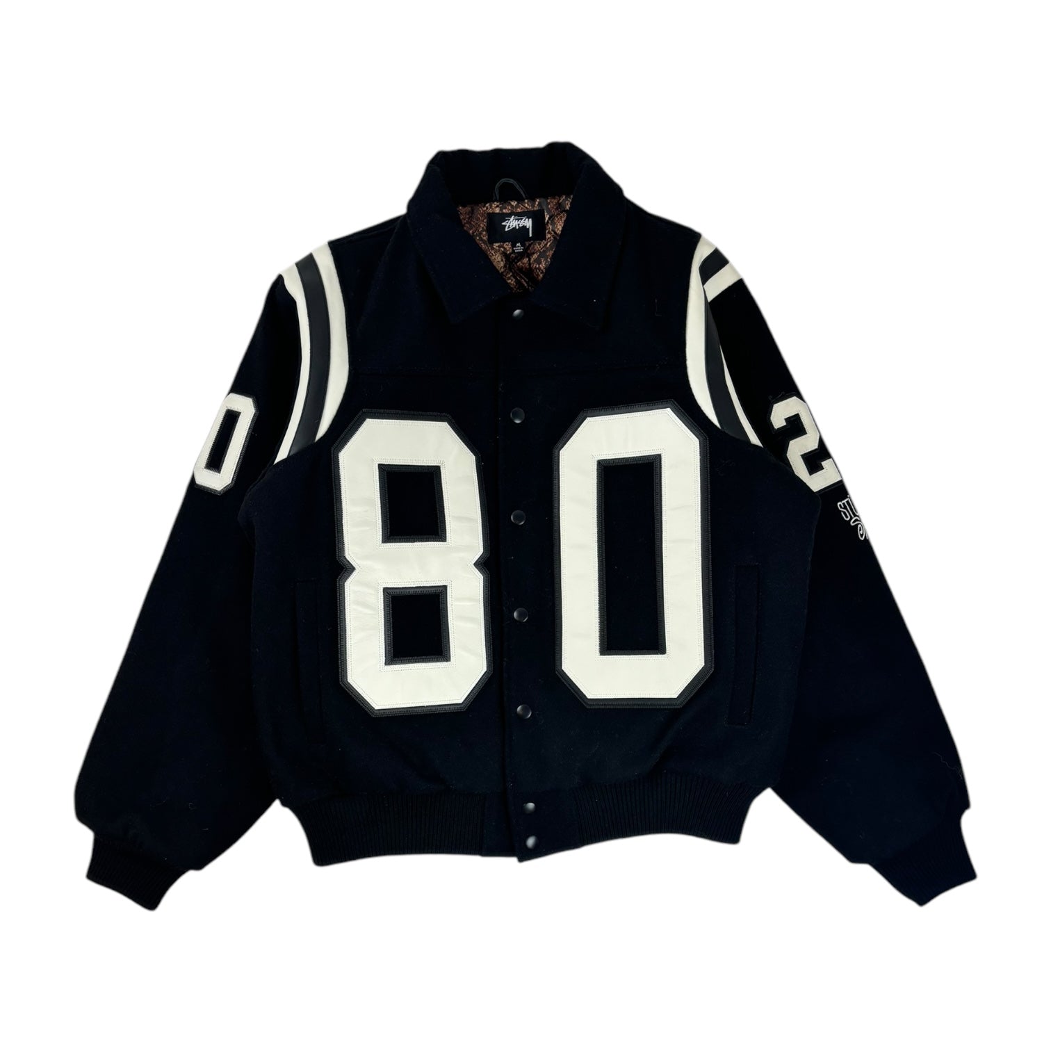 Stussy 80 Wool Varsity Jacket Black