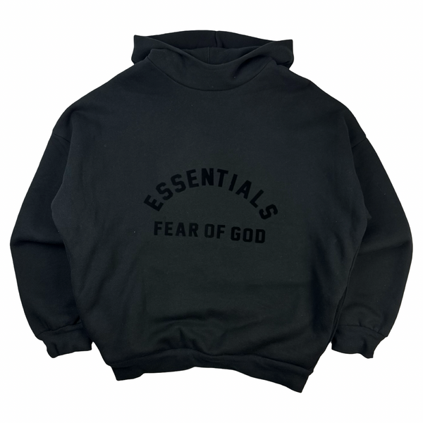 Fear Of God Essentials Arch Logo Hoodie Jet Black