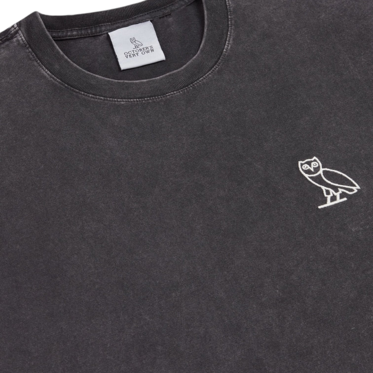 OVO Classic Logo Garment Dyed T-Shirt Black